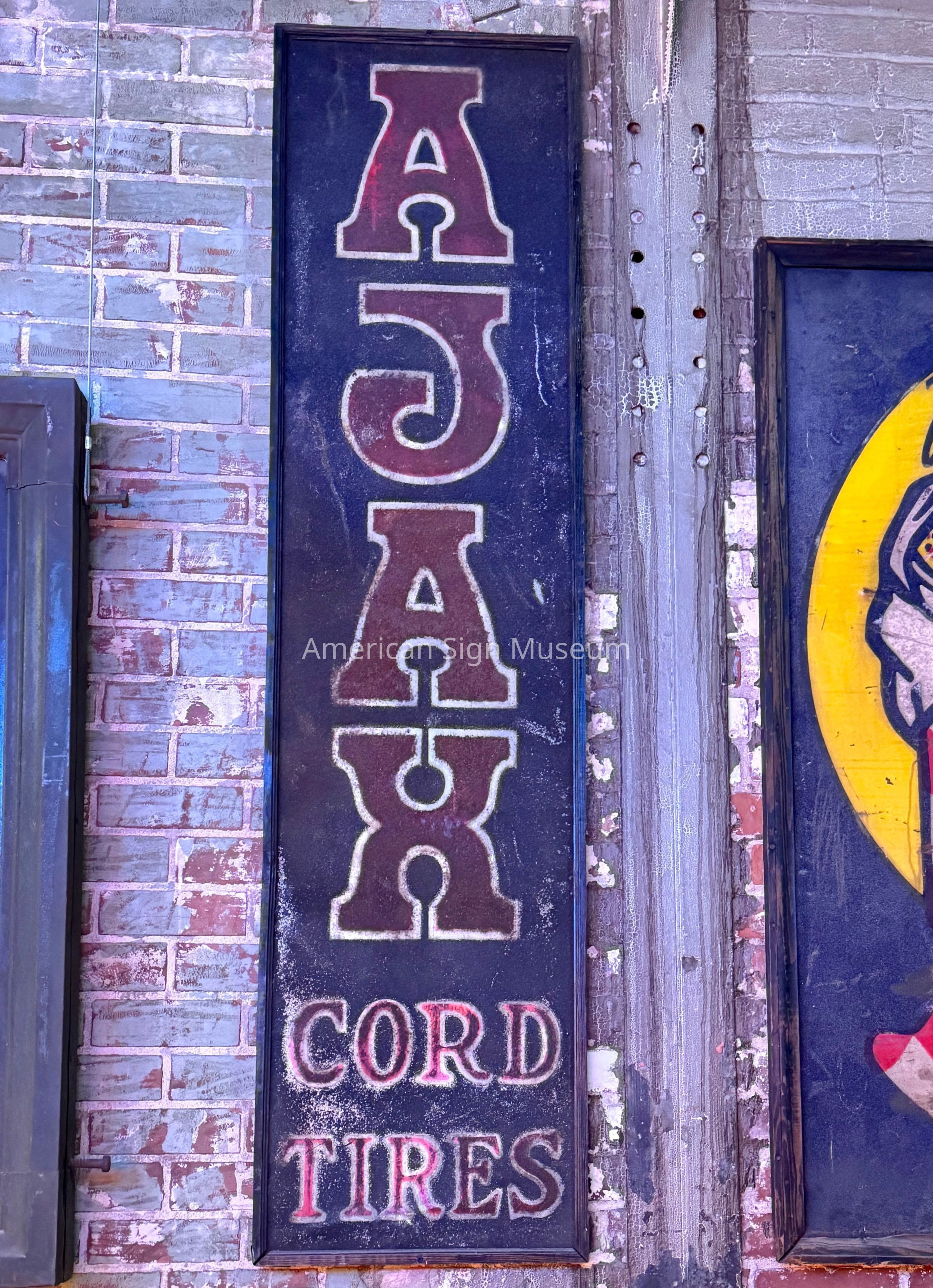 Ajax Cord Tires Wooden Sign picture number 1