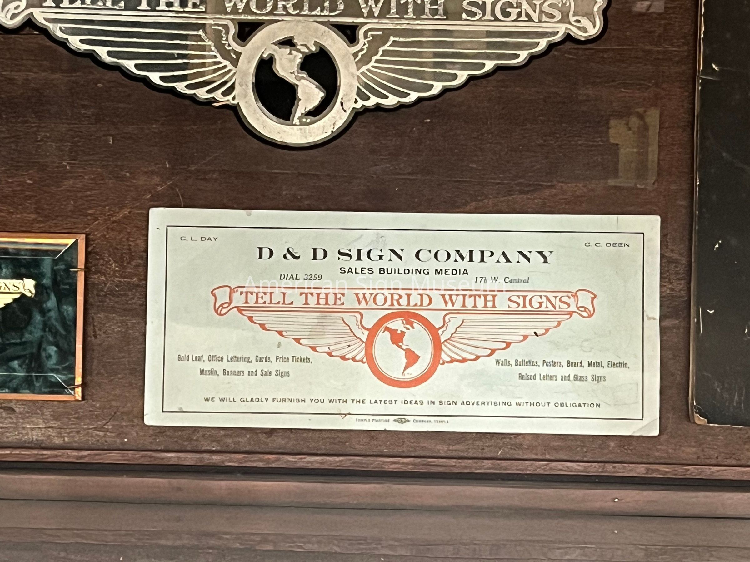 D&D Sign Company Blotter Sheet picture number 1