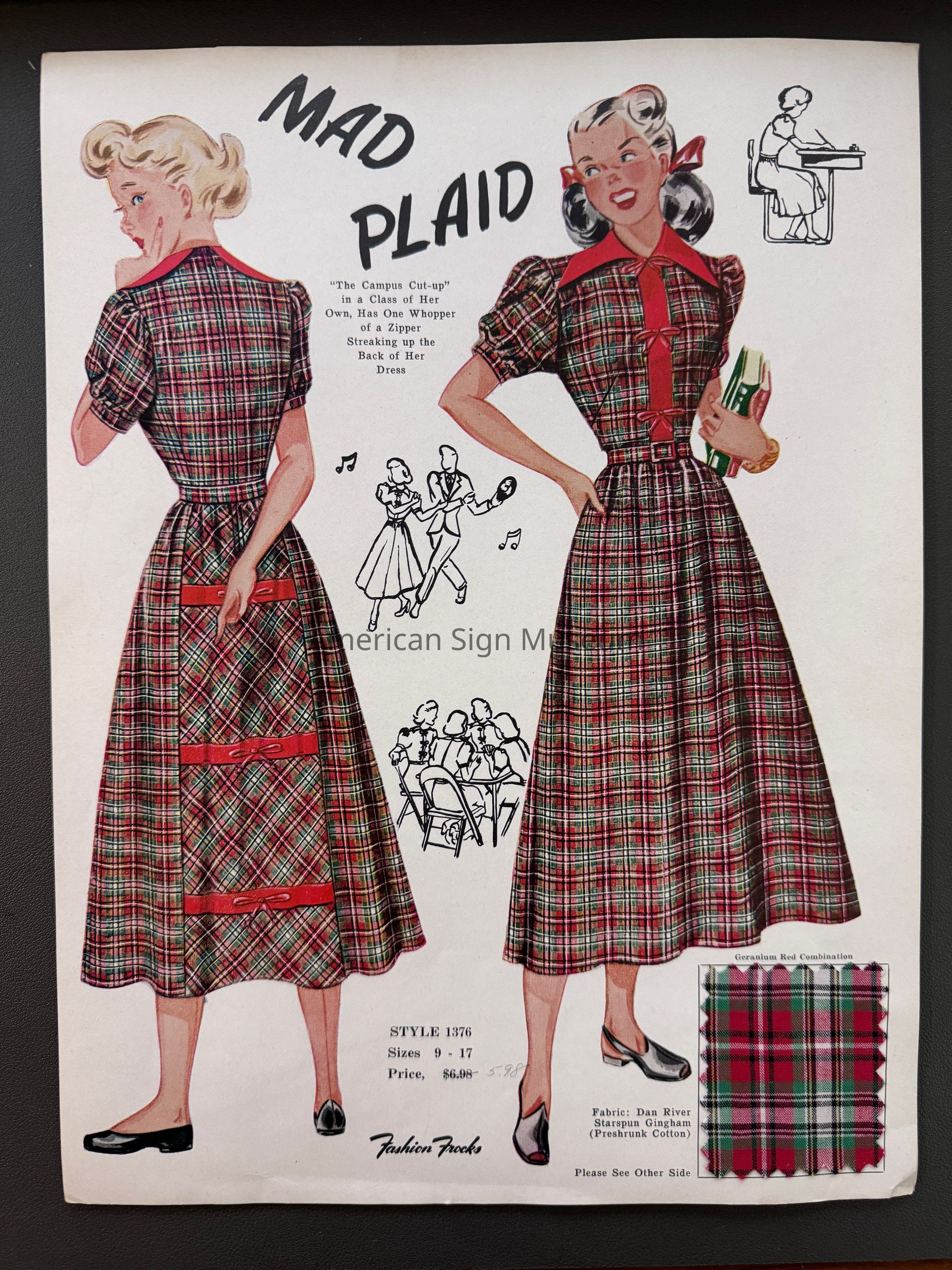 Fashion Frocks Salesman Sample Card picture number 1