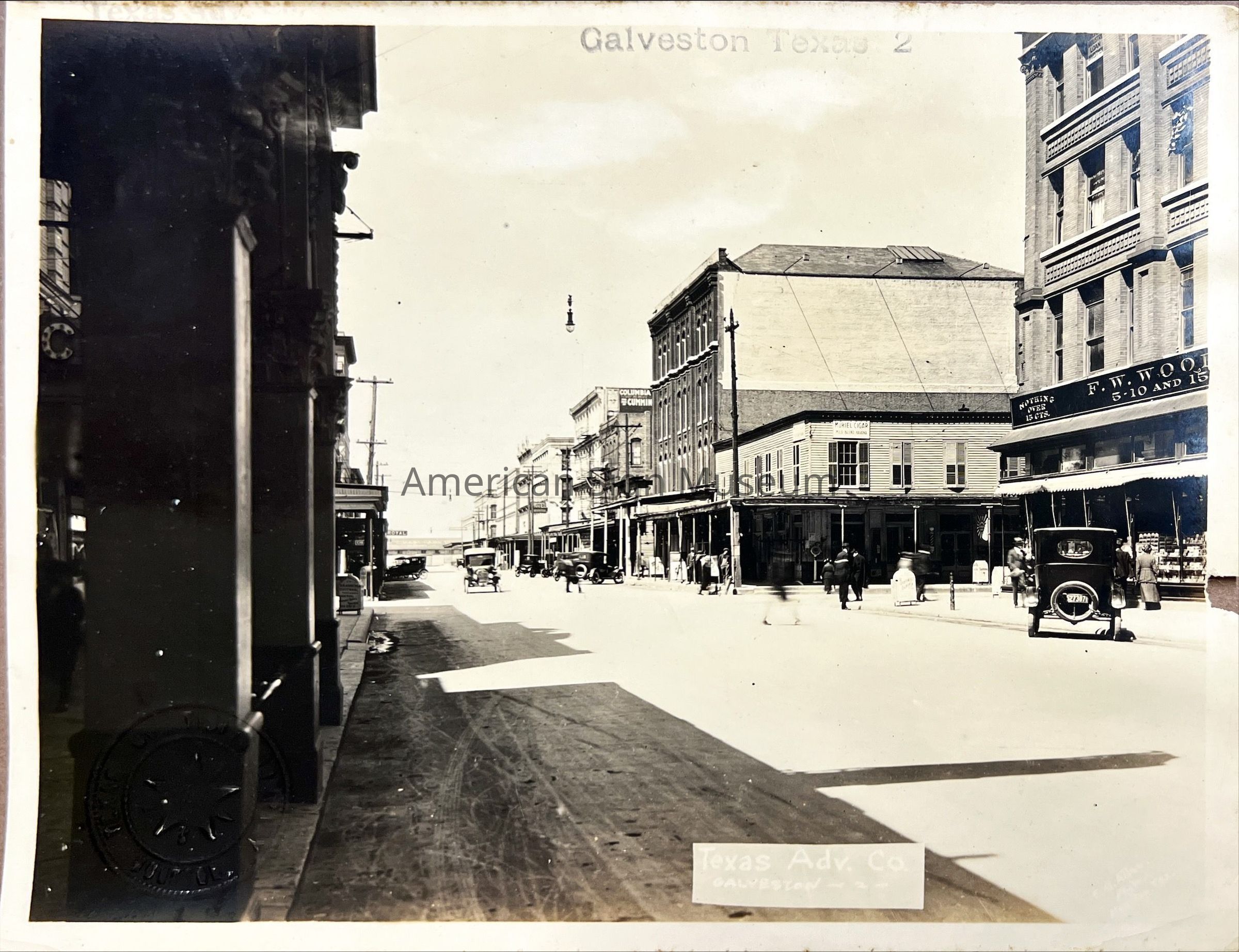 Galveston Texas Street Scene with Signs - Photograph picture number 1