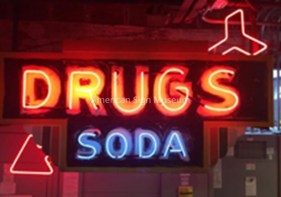 Drugs & Soda Porcelain Enamel & Neon Sign picture number 1