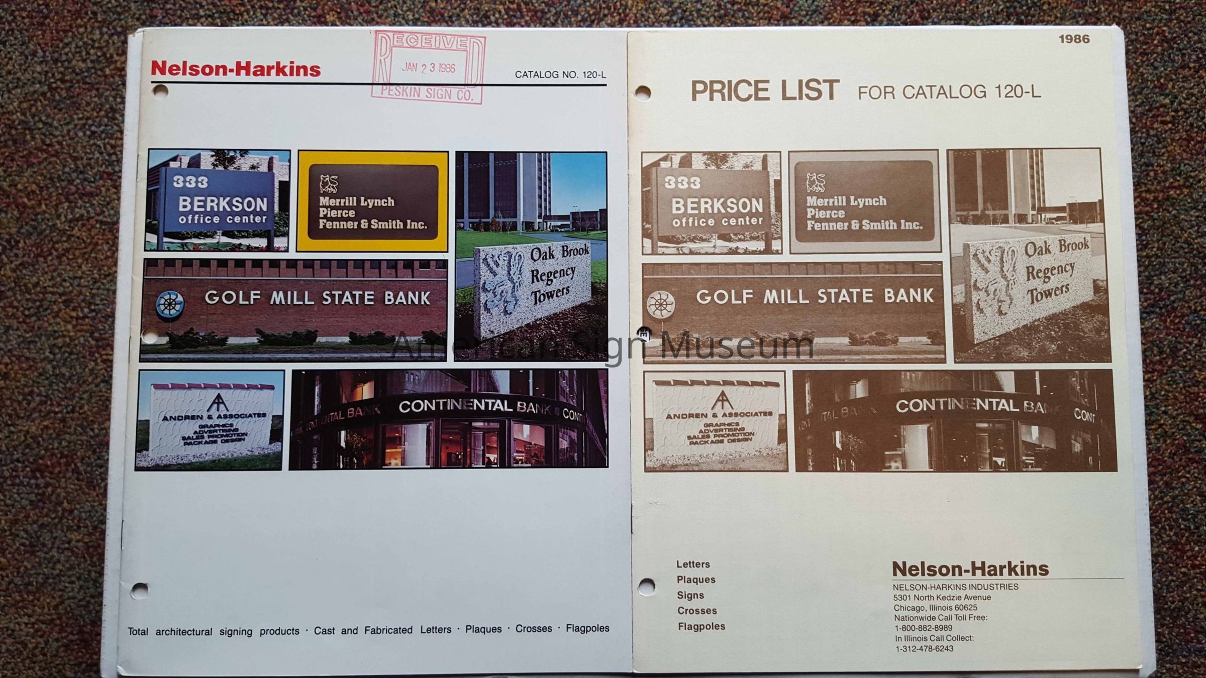 Nelson-Harkins Catalogue picture number 1