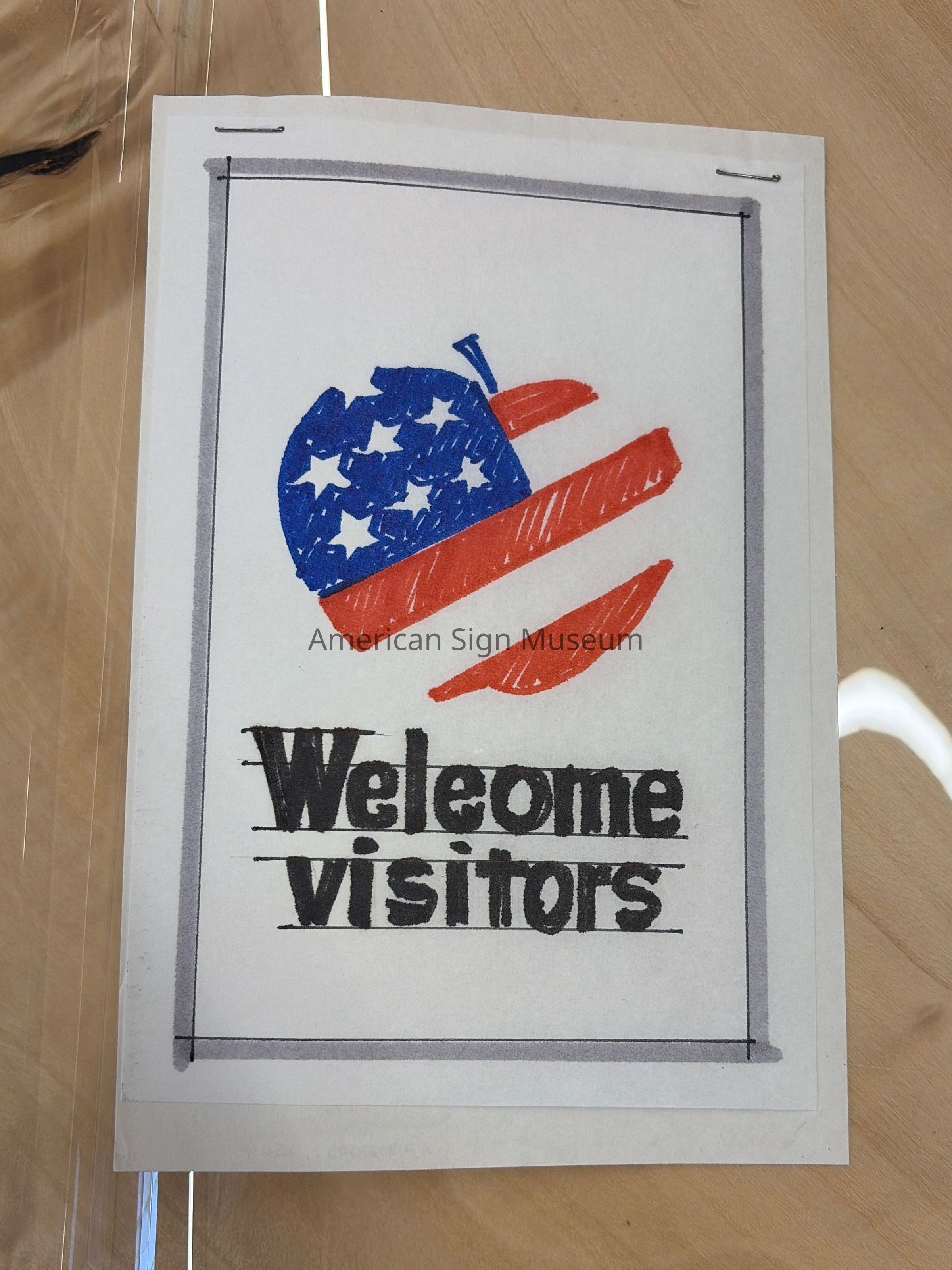 DNC Welcome Flag 1980 - Photograph picture number 1