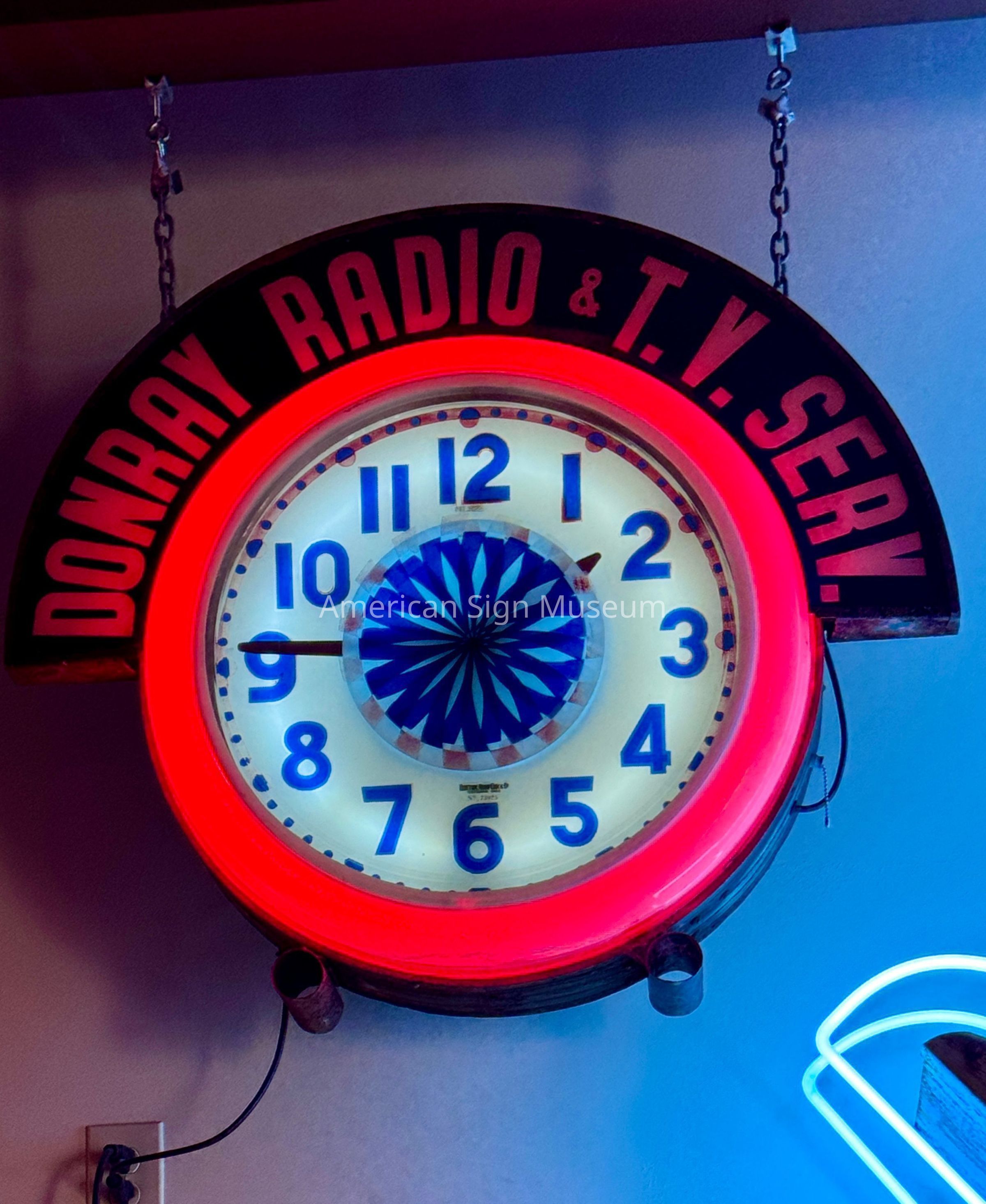 Donray Radio Neon Clock Sign picture number 1