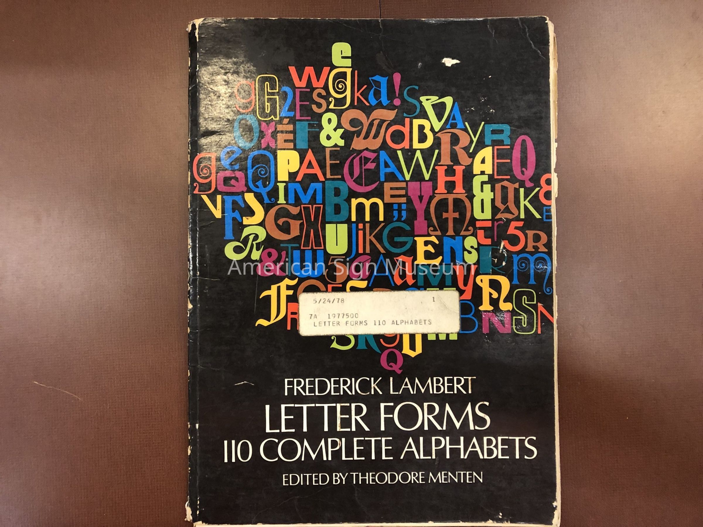 Letter Forms: 110 Complete Alphabets by Frederick Lambert picture number 1