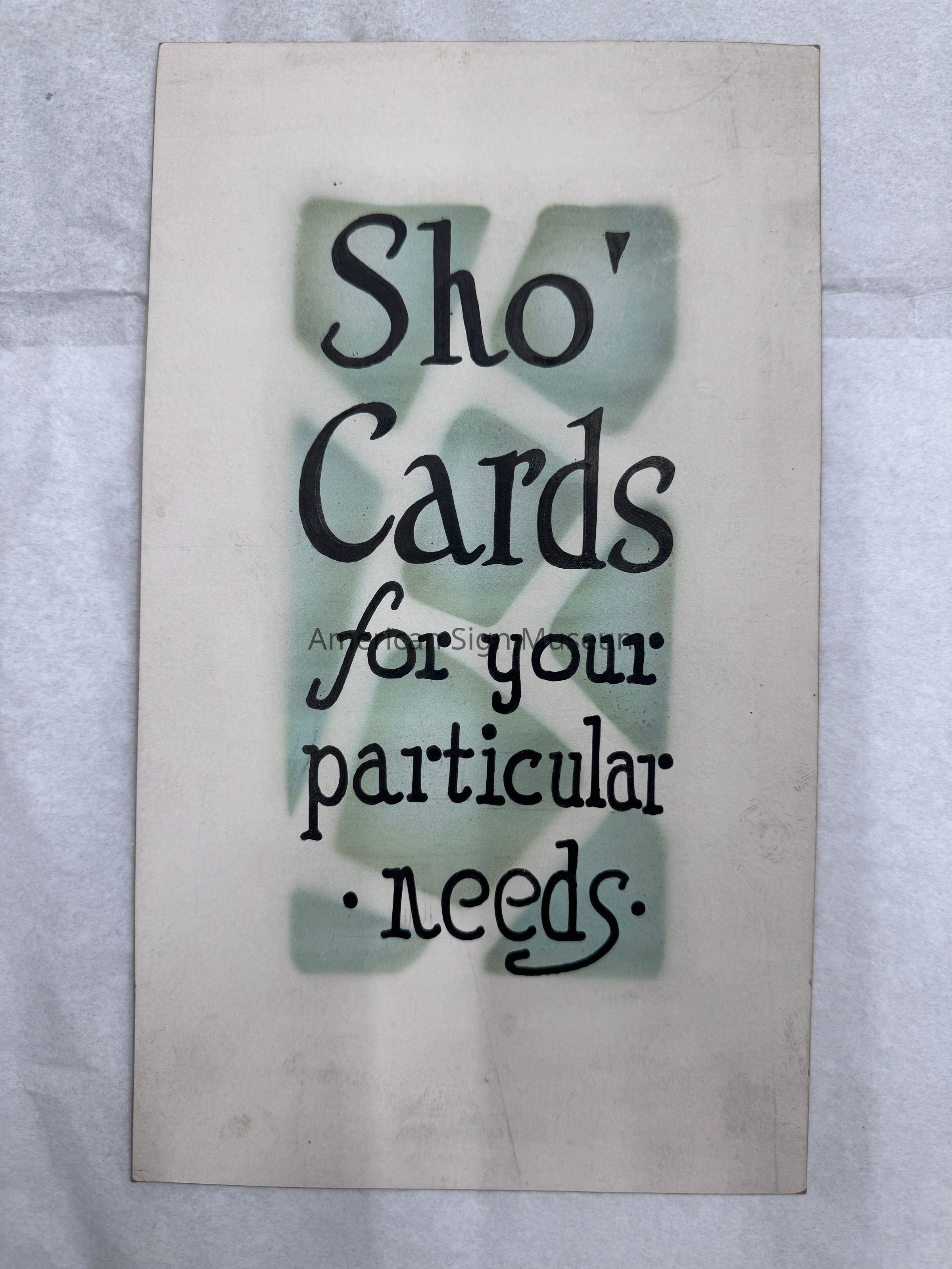 Pfister Art Service Hand-Lettered Showcard Sample picture number 1