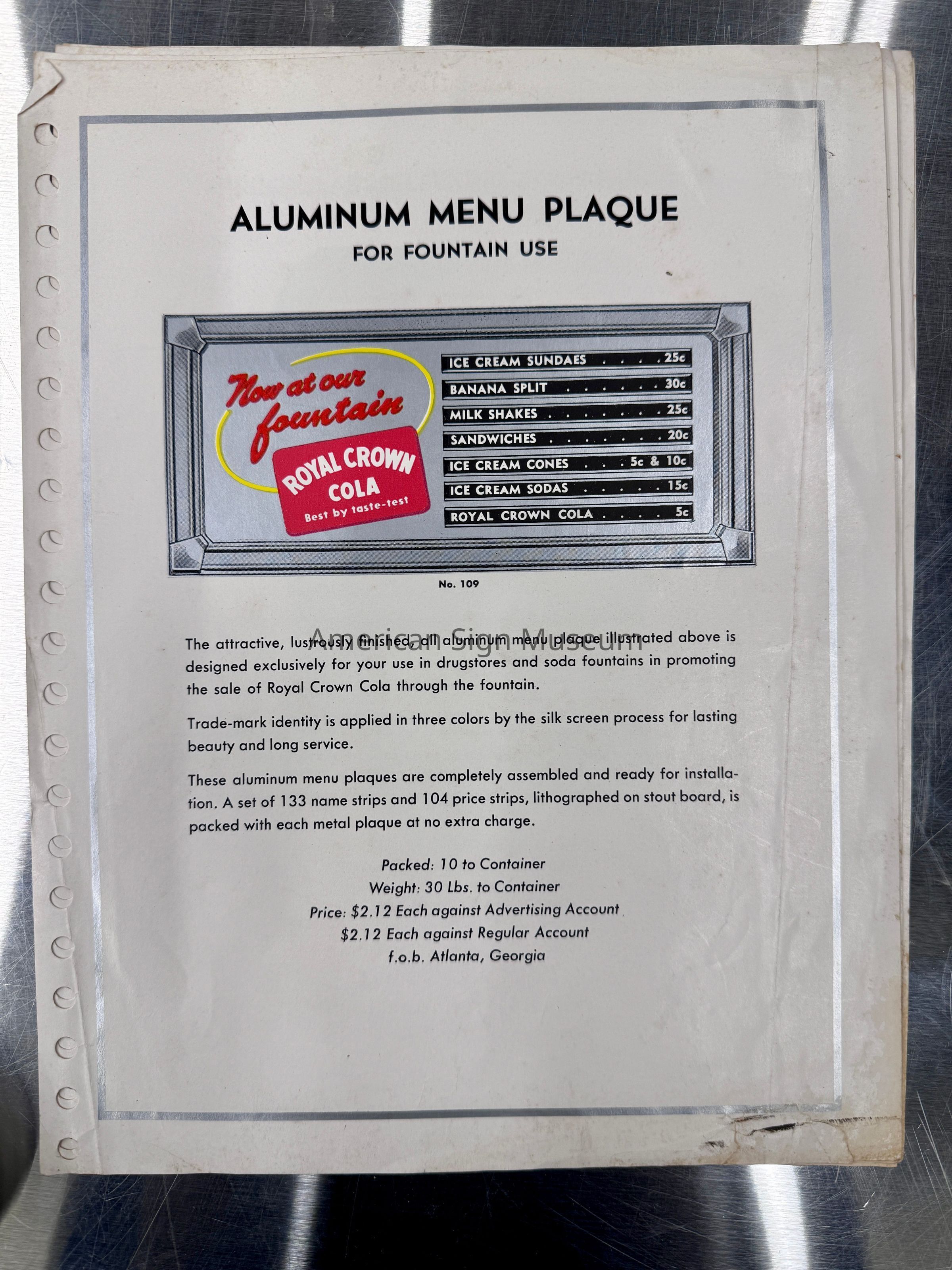 Sign Spec Sheet Set picture number 1