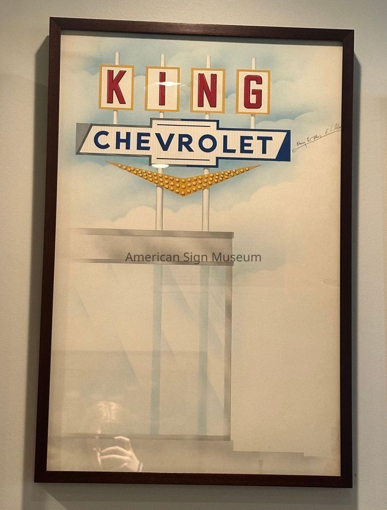 King Chevrolet Sign Sketch picture number 1