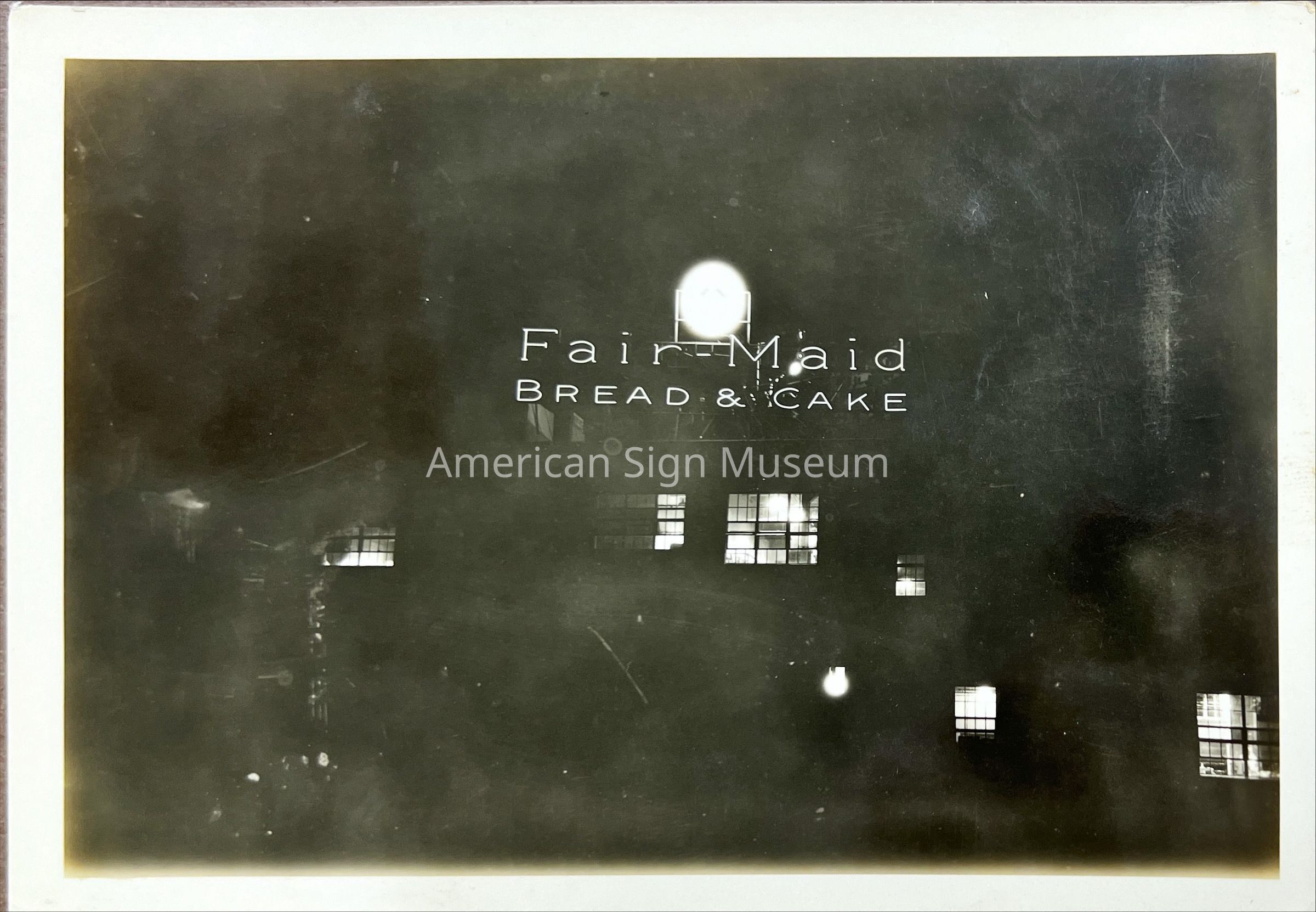 Fair Maid Bread & Cake Early Neon Sign at Night - Photograph picture number 1