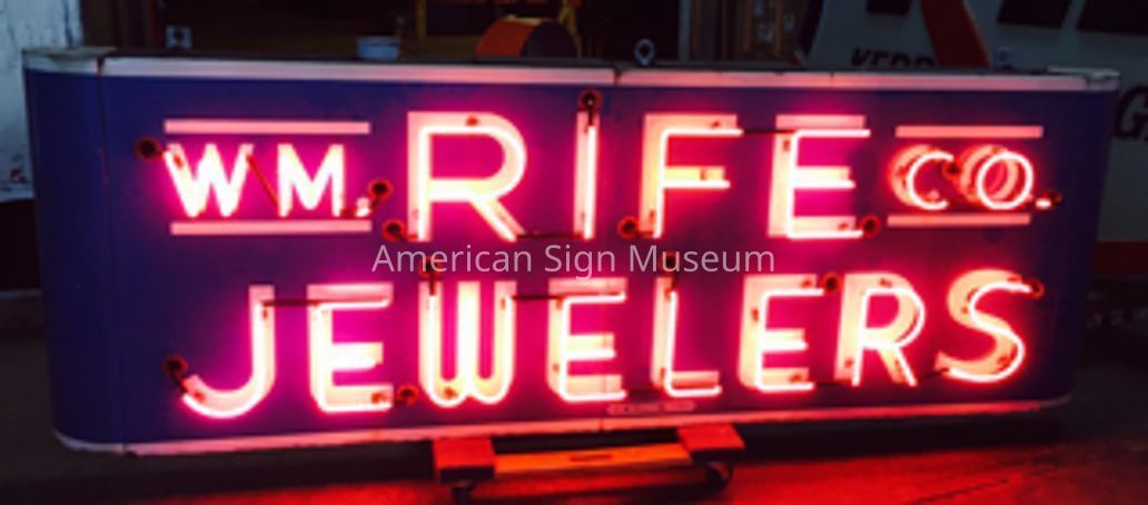 W.M. Rife Jewelers Co. Porcelain Enamel & Neon Sign picture number 1