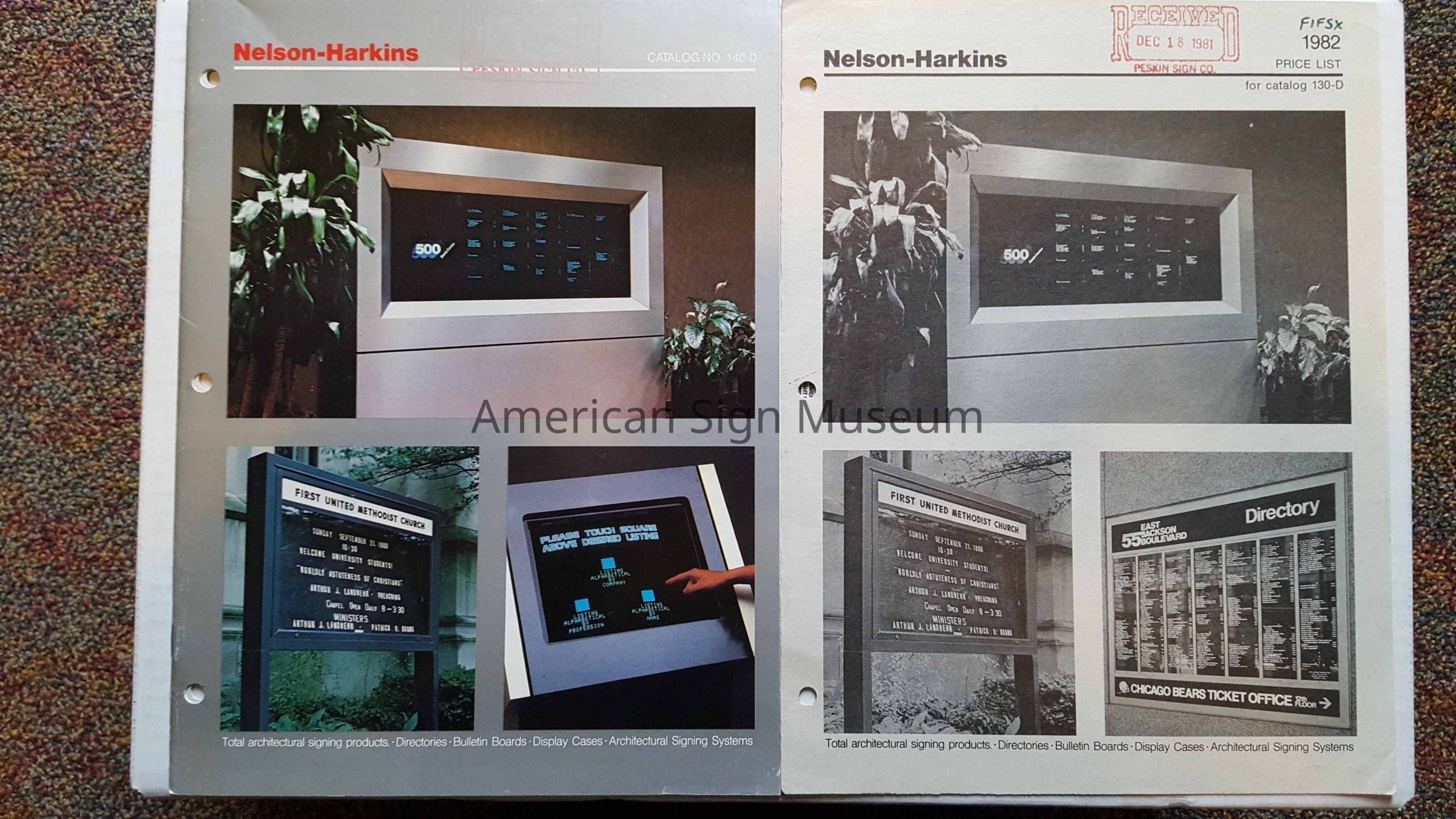 Nelson-Harkins Catalogue picture number 1