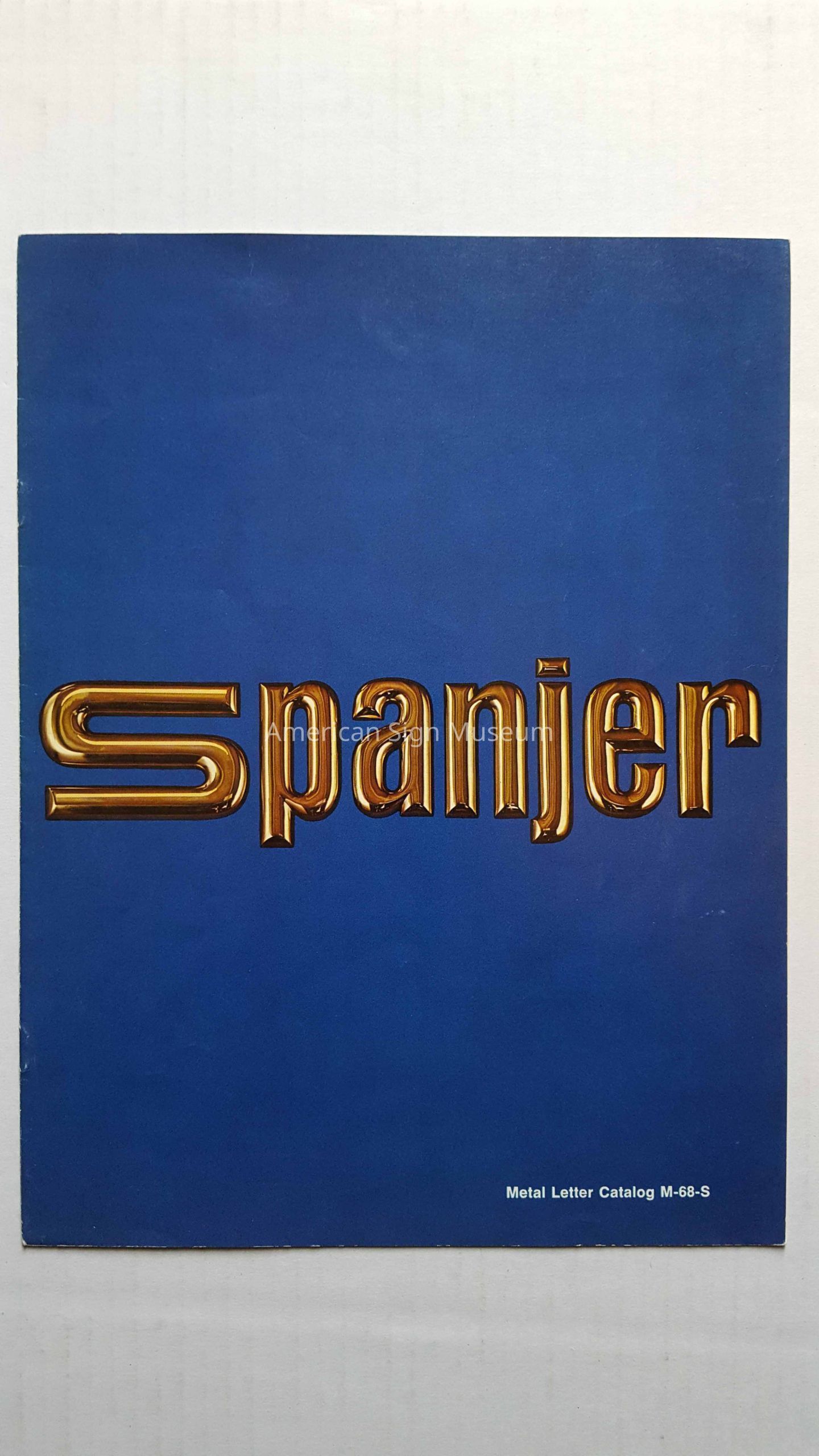 Spanjer Bros. Metal Letters Catalogue picture number 1