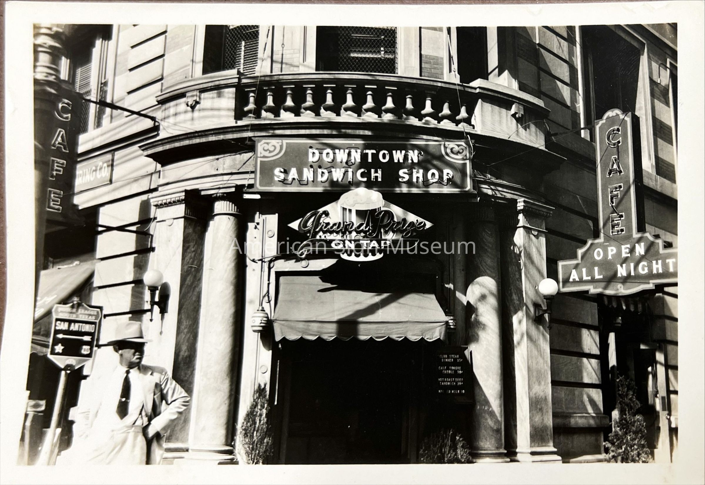Downtown Sandwich Shop Early Neon Sign - Photograph picture number 1