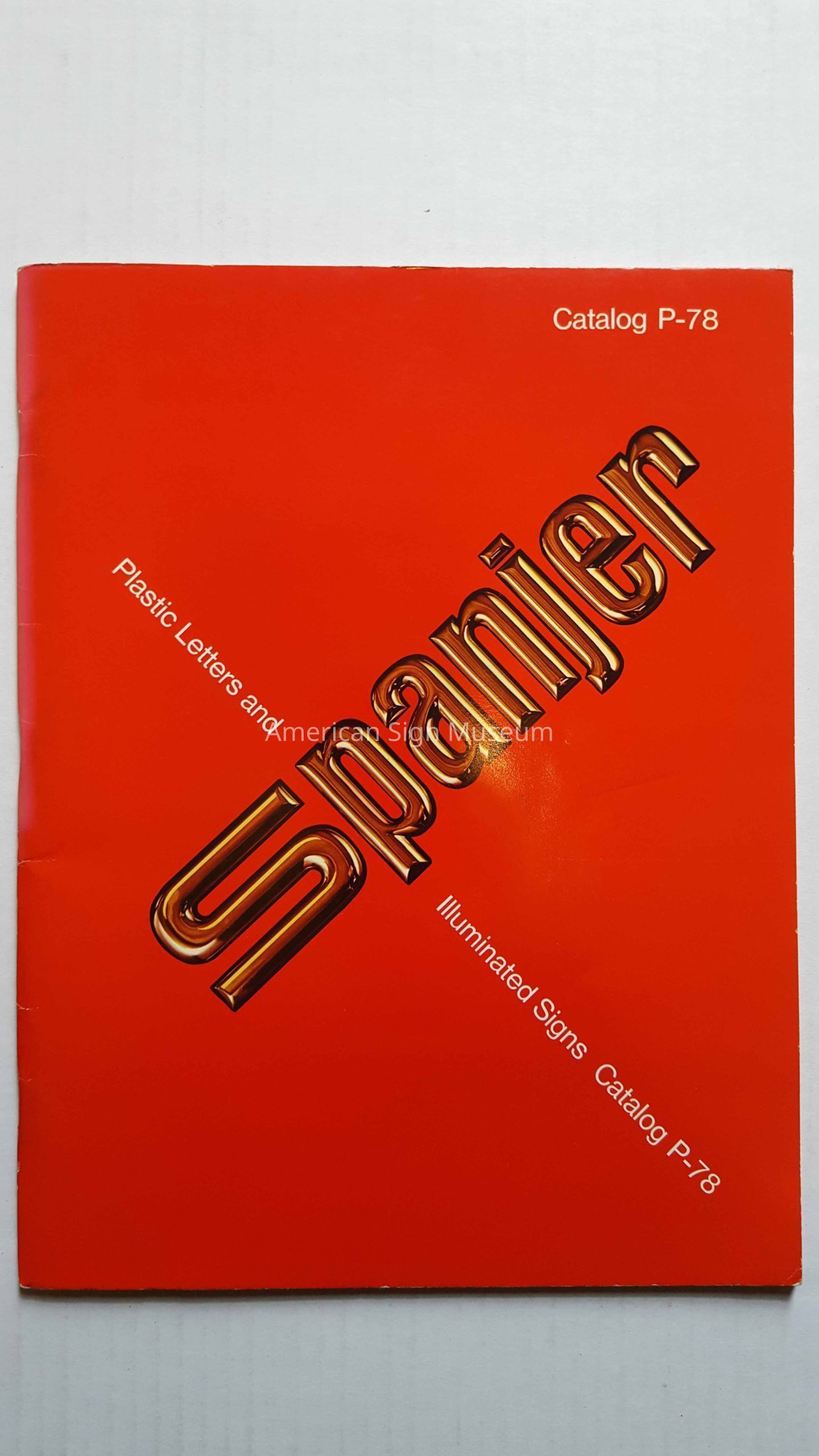 Spanjer Bros. Plastic Letters Catalogue picture number 1