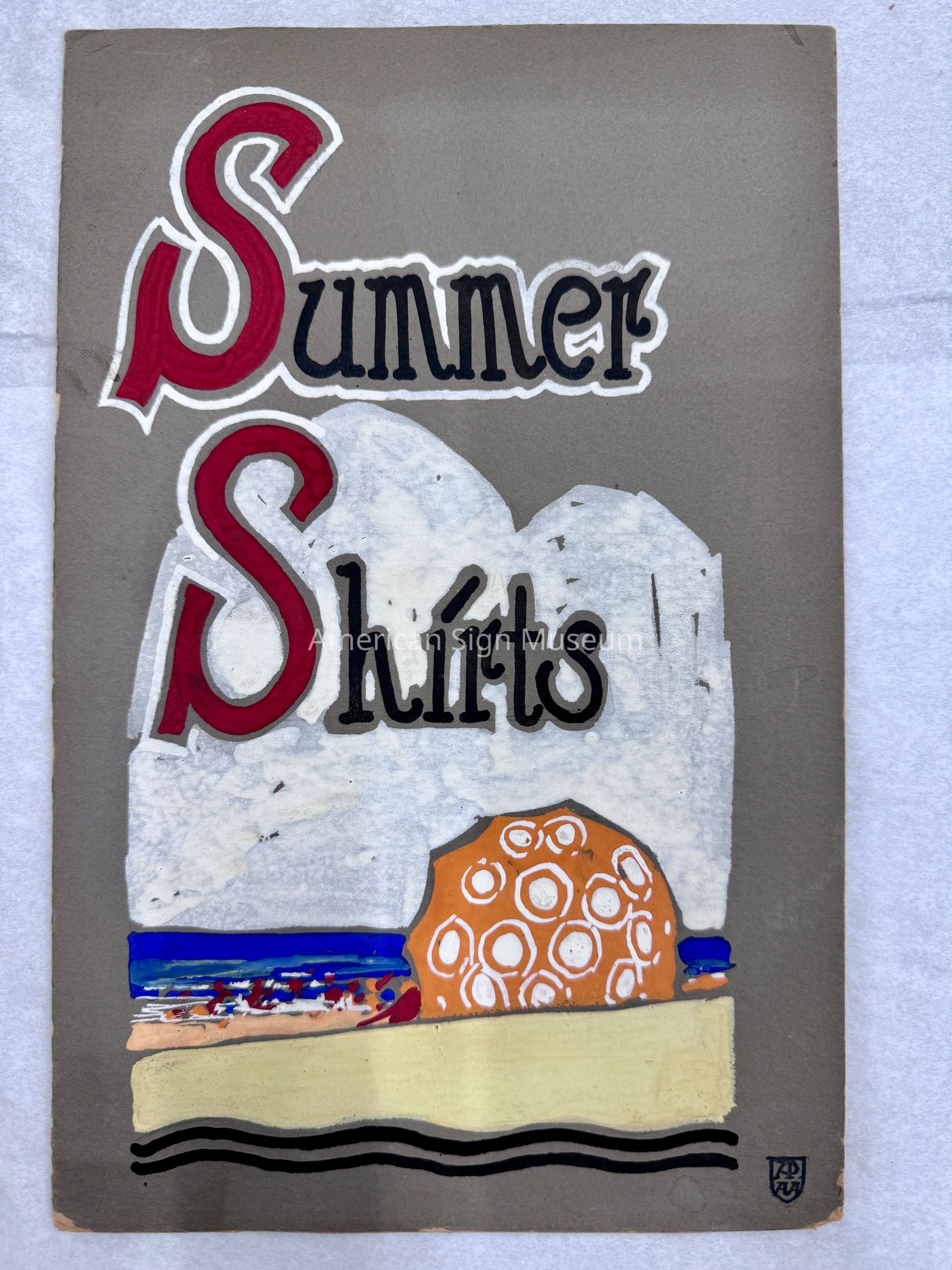 Pfister Art Service Hand-Lettered Showcard Sample picture number 1