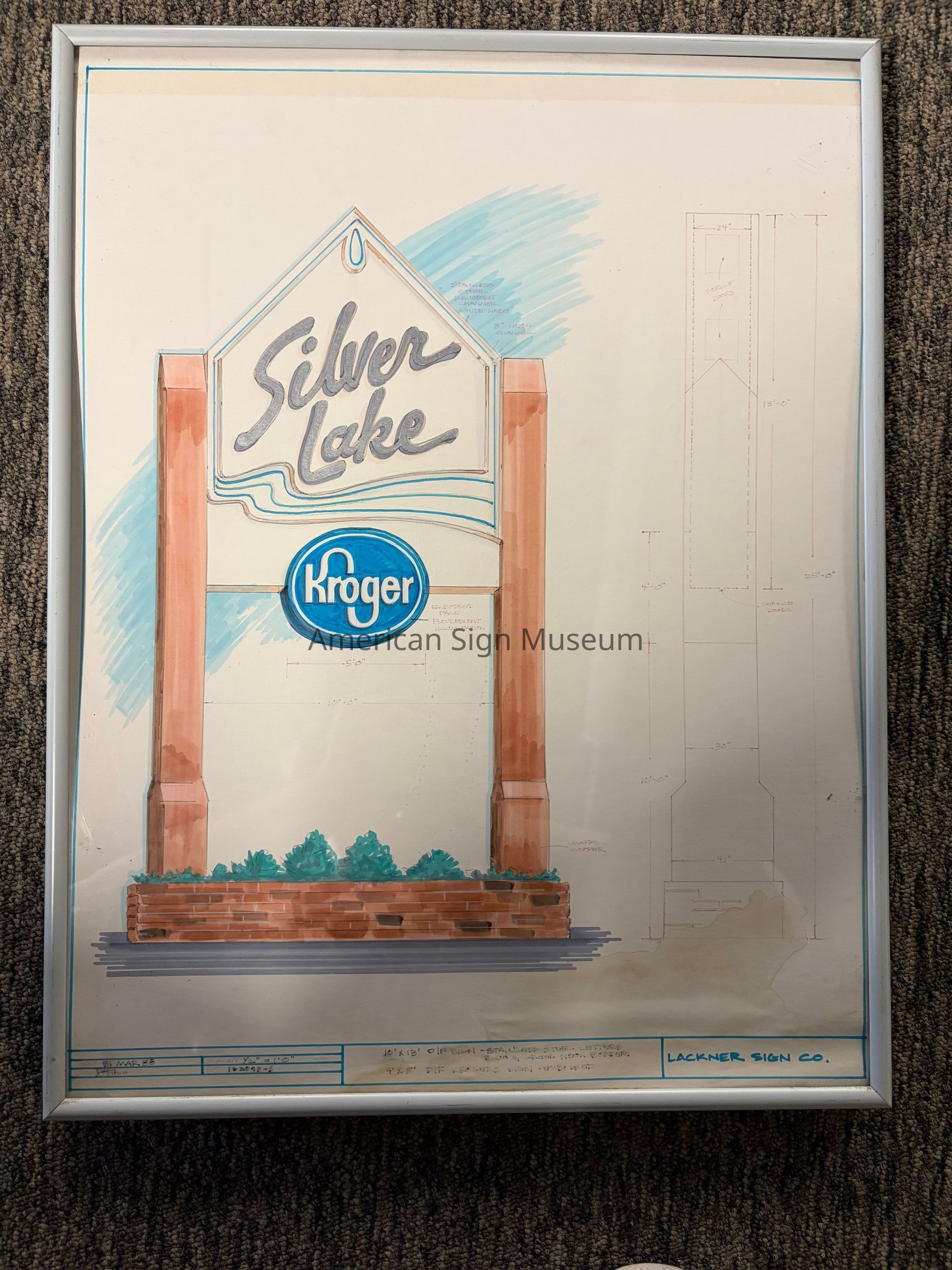 Silver Lake Kroger Sign Sketch picture number 1