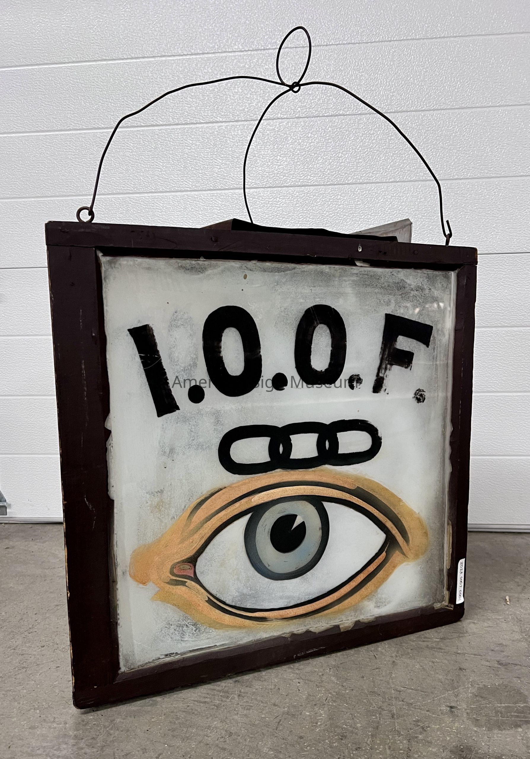 I.O.O.F. Glass Candle-Lit Sign picture number 1