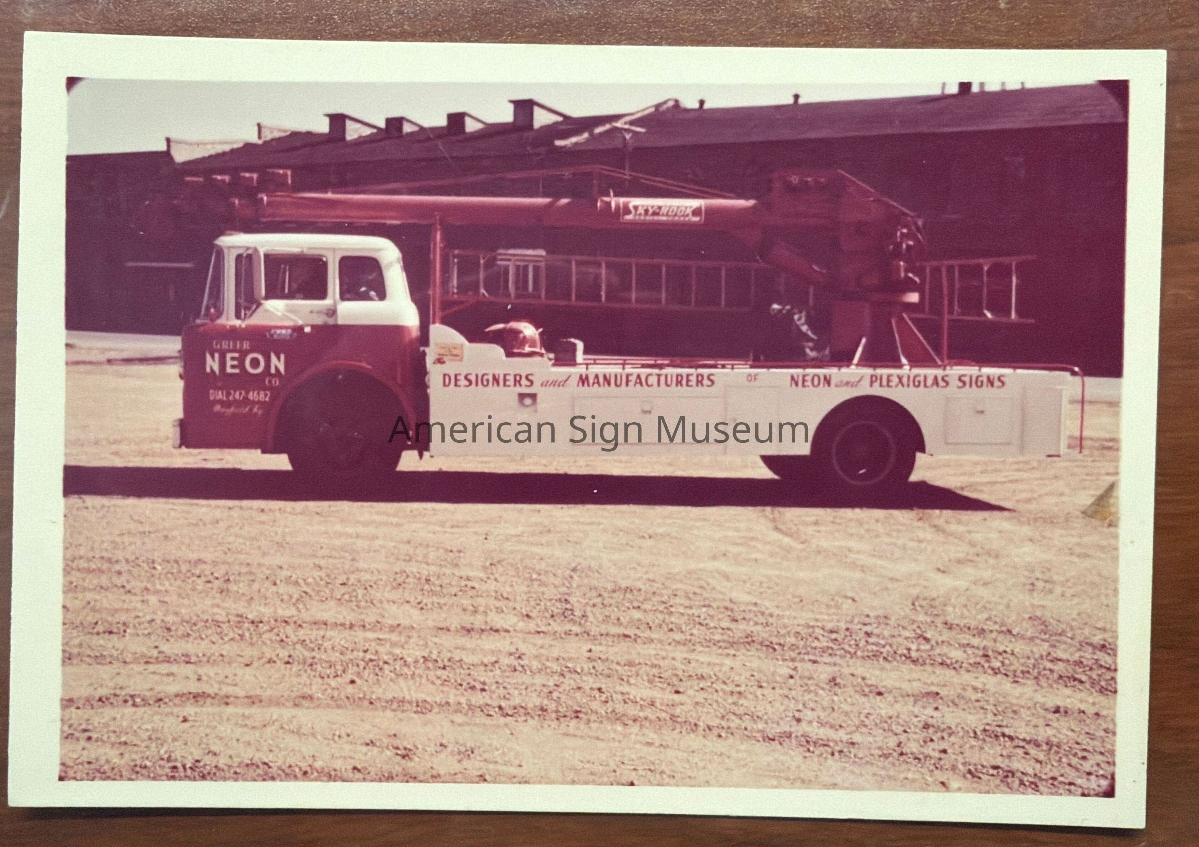 Greer Neon Co. Ladder Truck Photograph picture number 1