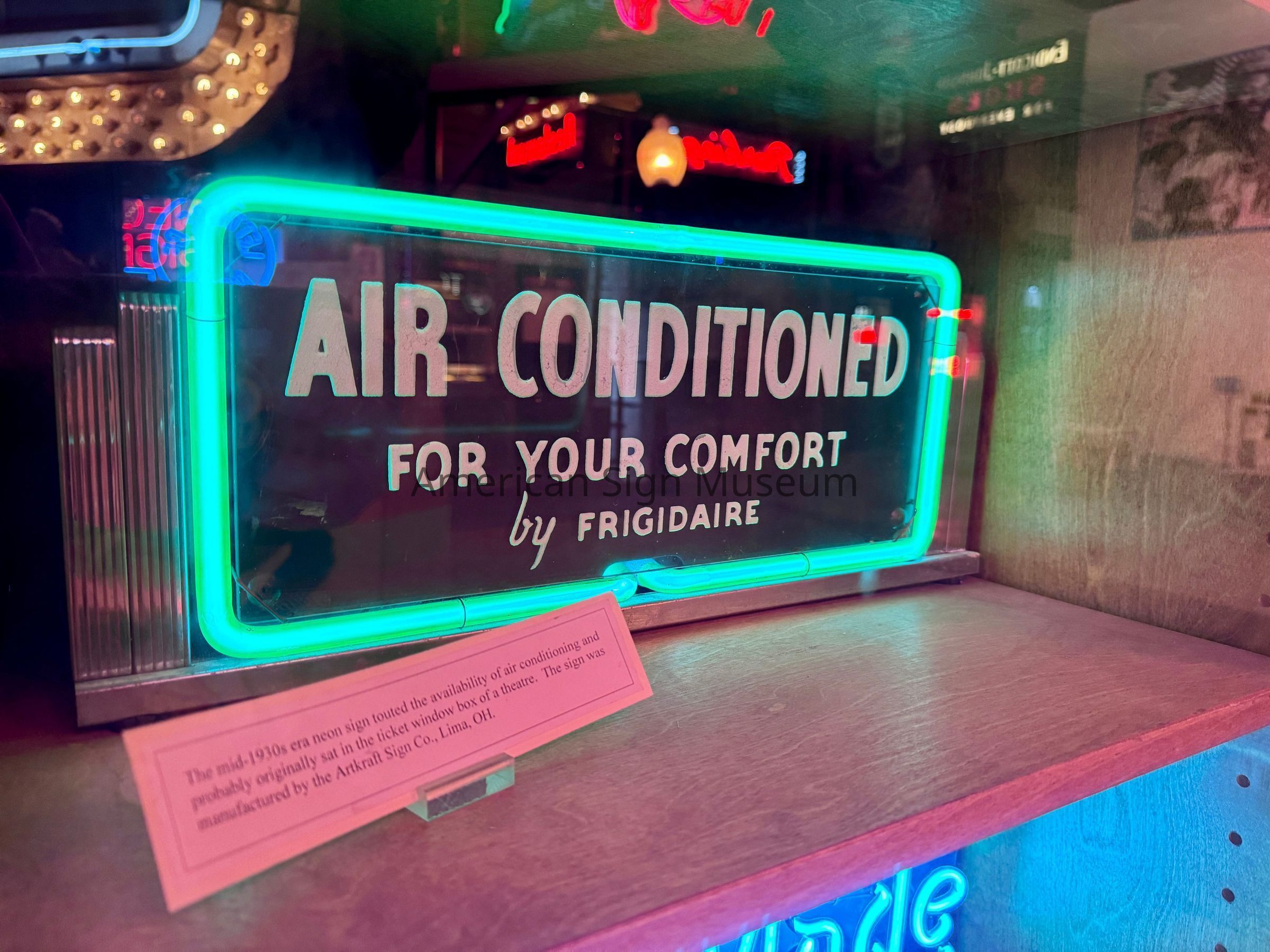 Frigidaire Air Conditioned Neon Point-of-Purchase Sign picture number 1