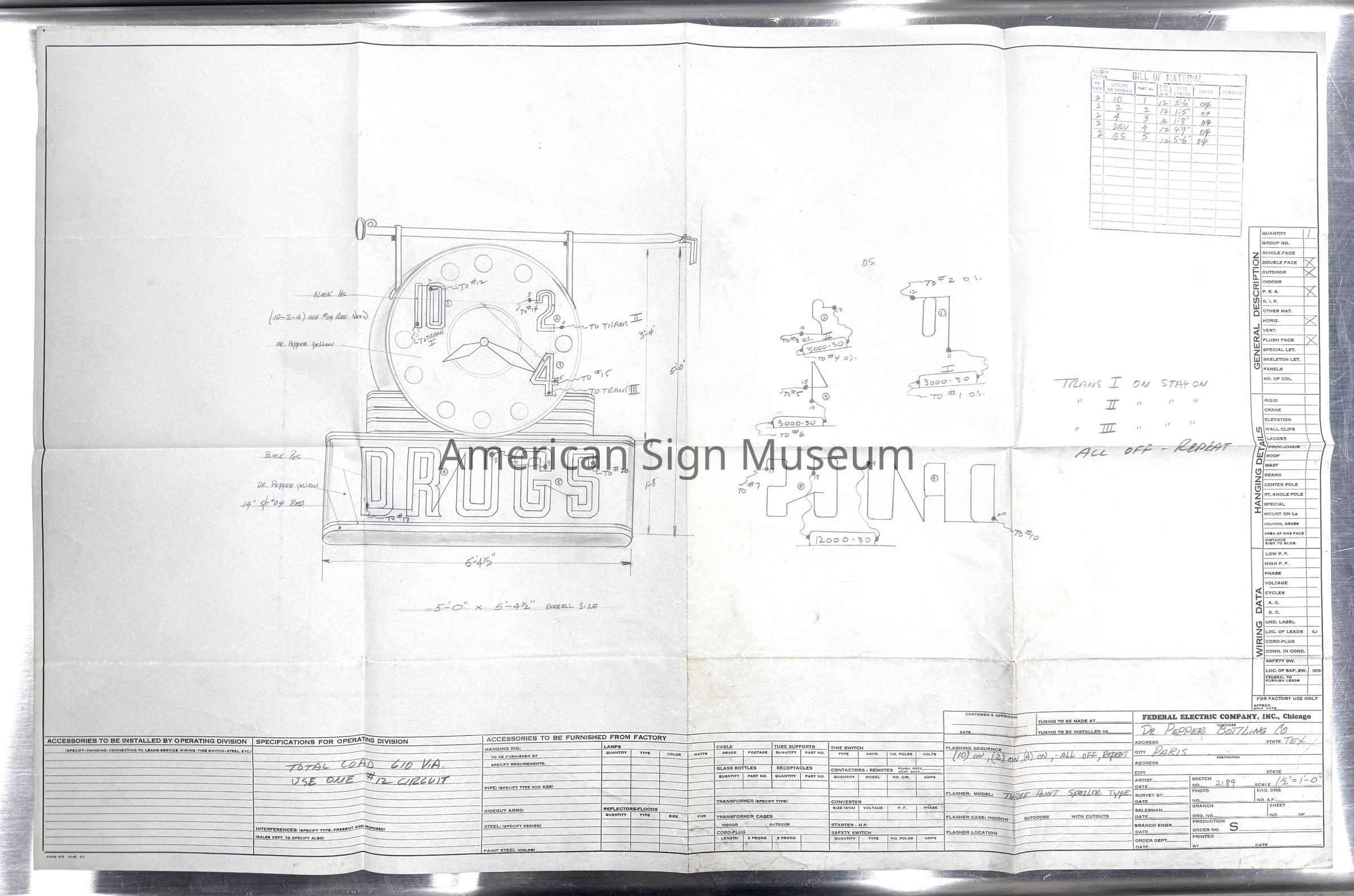 Dr. Pepper DRUGS Sign Blueprint picture number 1