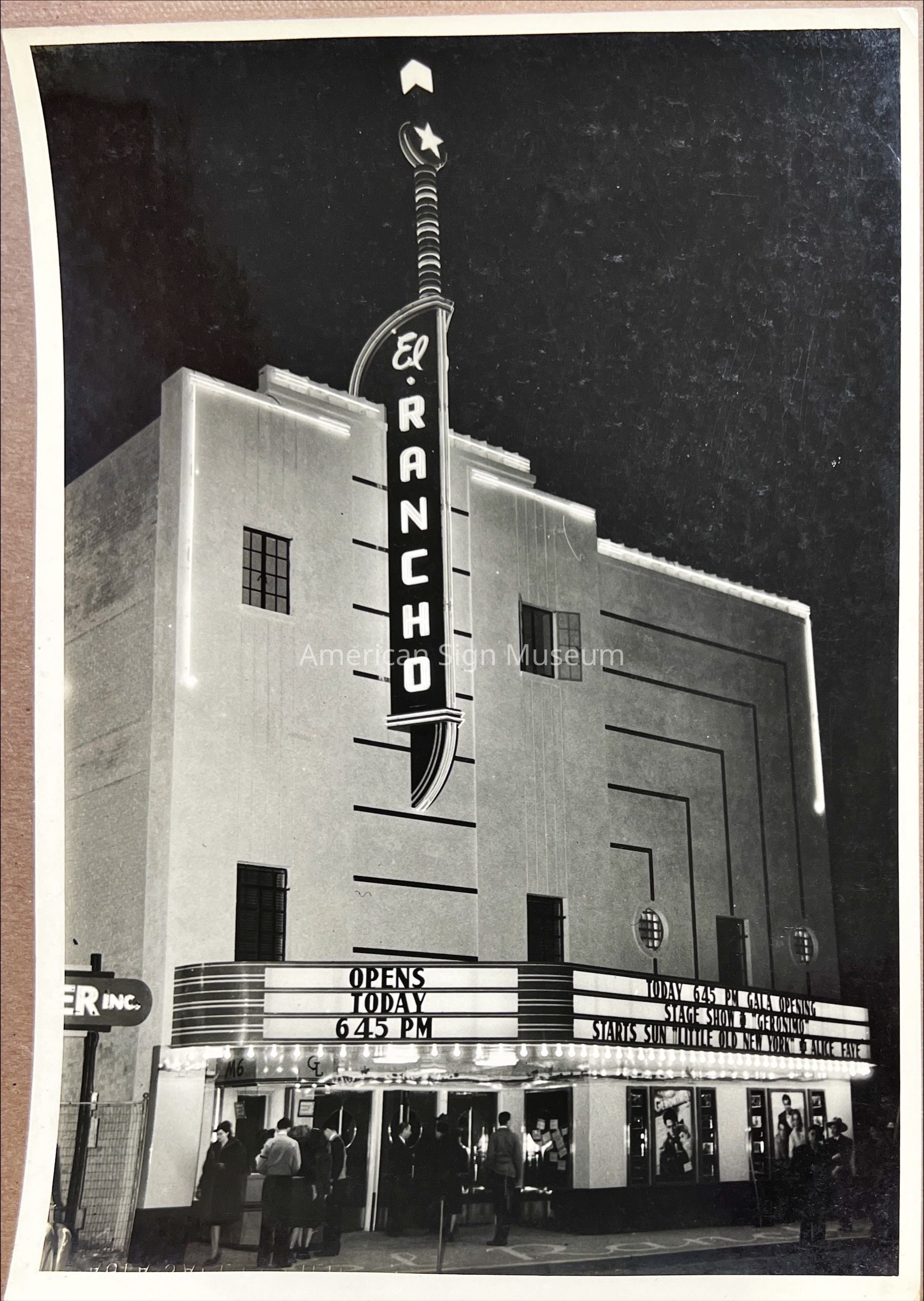 El Rancho Theatre Neon Marquee - Photograph picture number 1