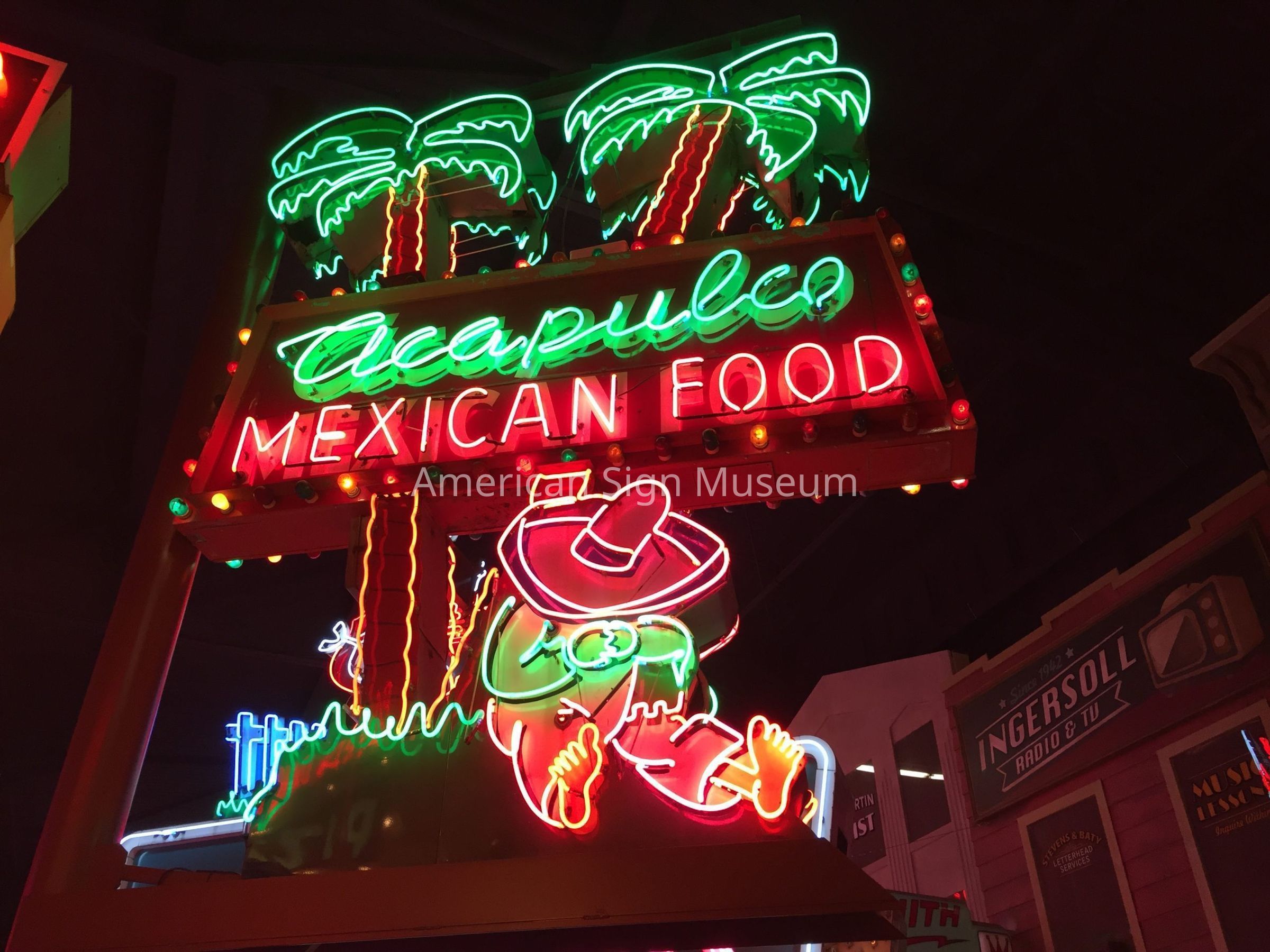 Acapulco Mexican Food Porcelain Enamel & Neon Sign picture number 1