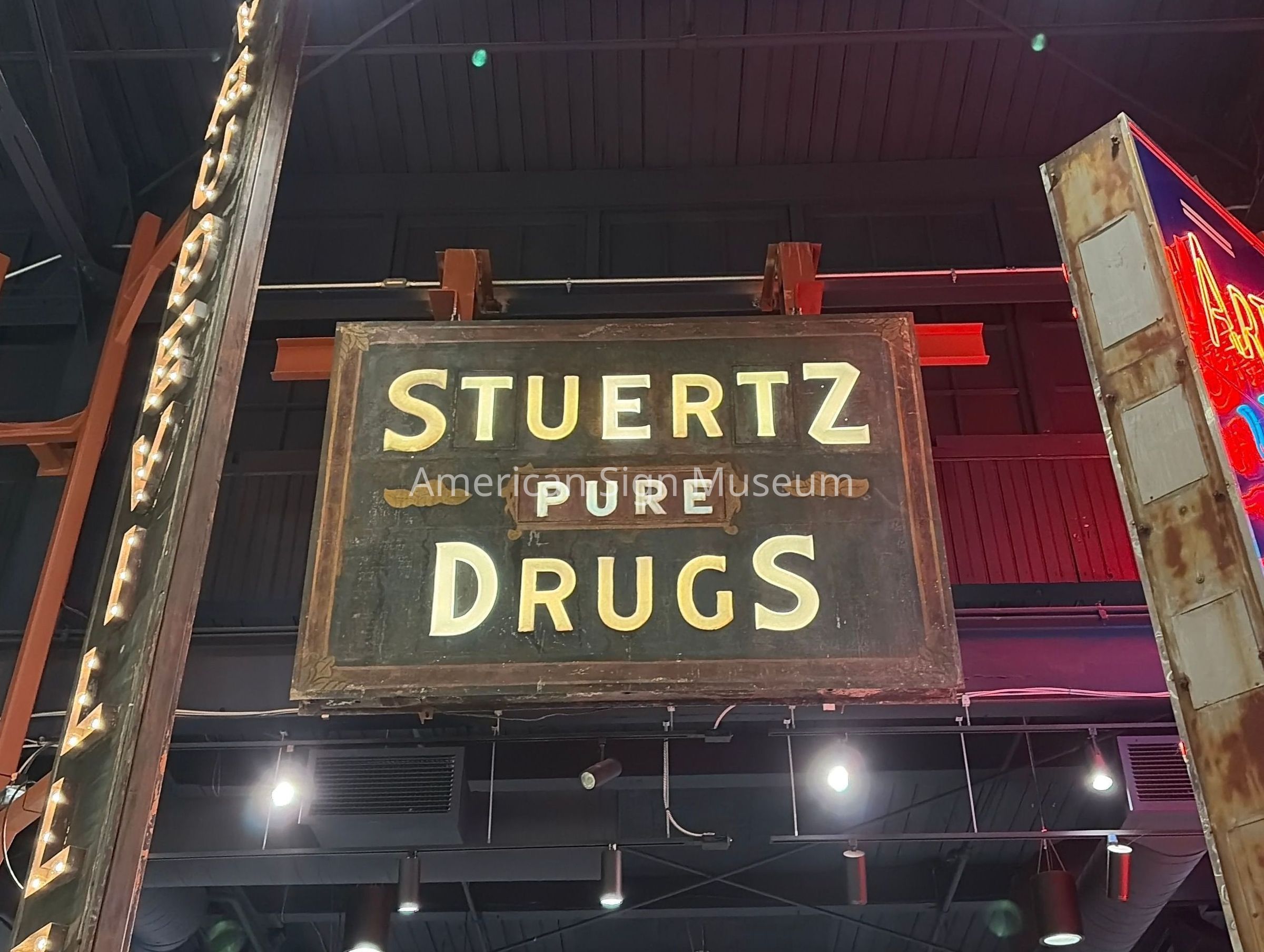 Stuertz Drugs Opal Glass Sign picture number 1