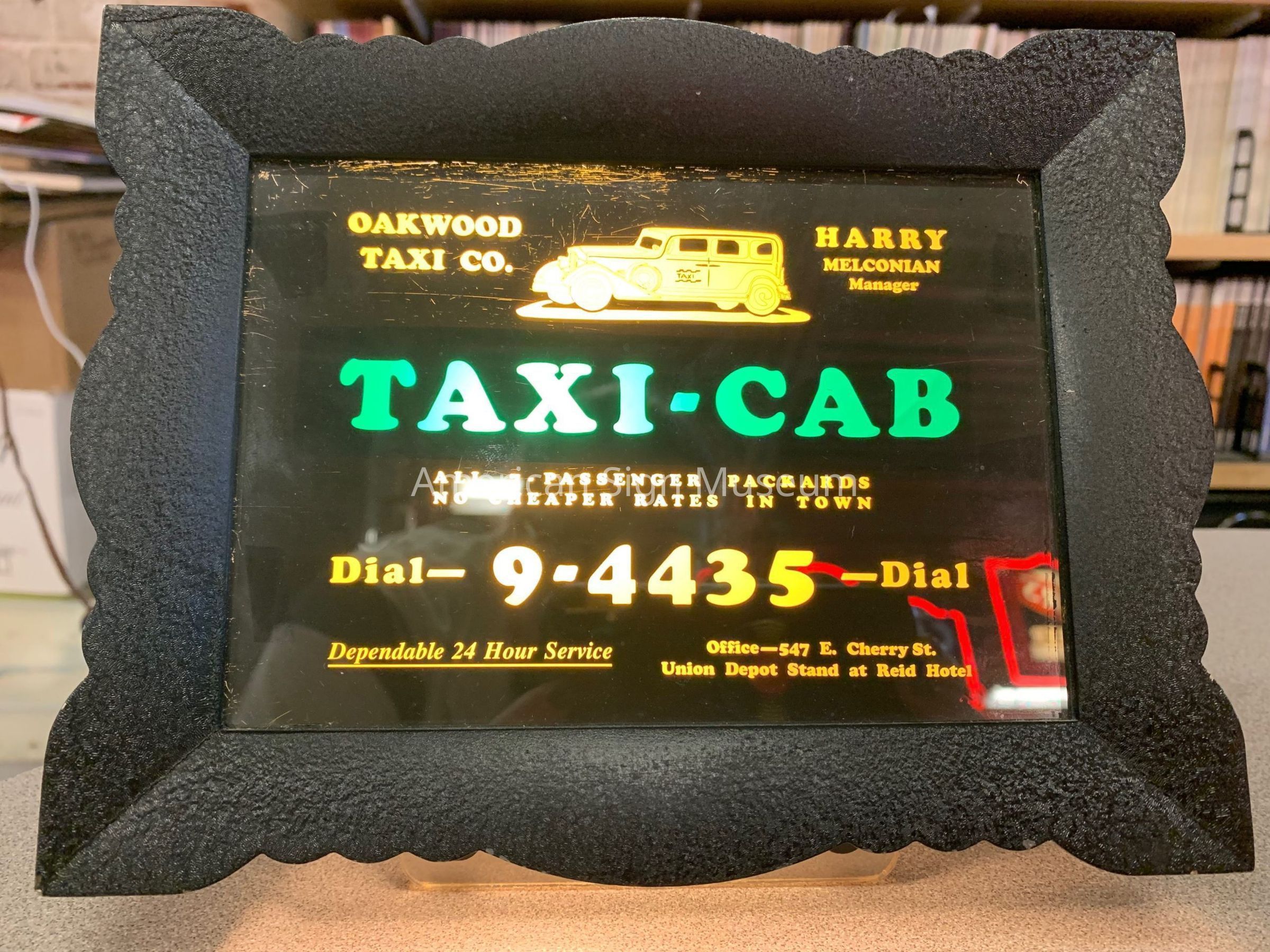 Oakwood Taxi Co. Point-of-Purchase Sign picture number 1