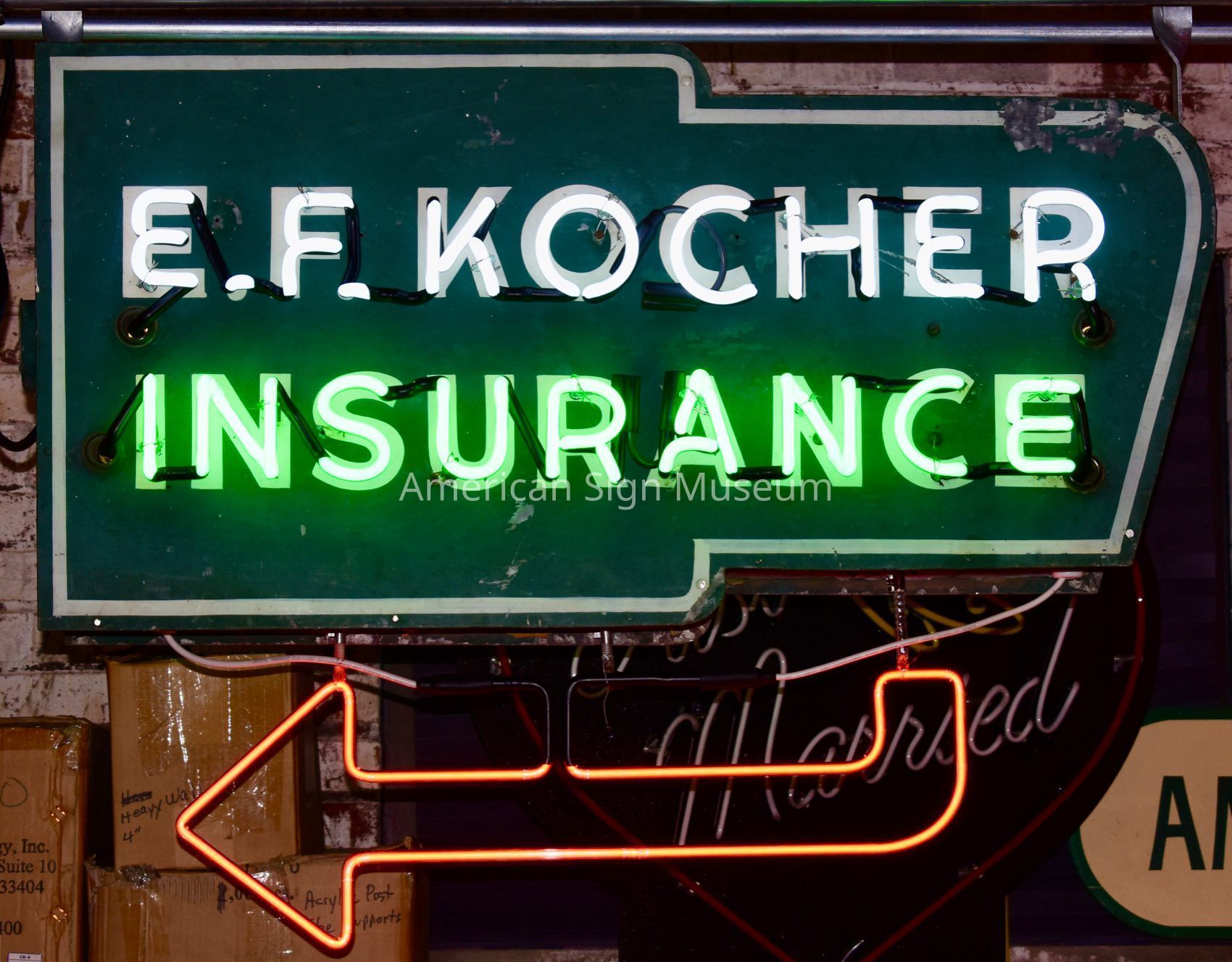 E.F. Kocher Insurance Neon Sign picture number 1