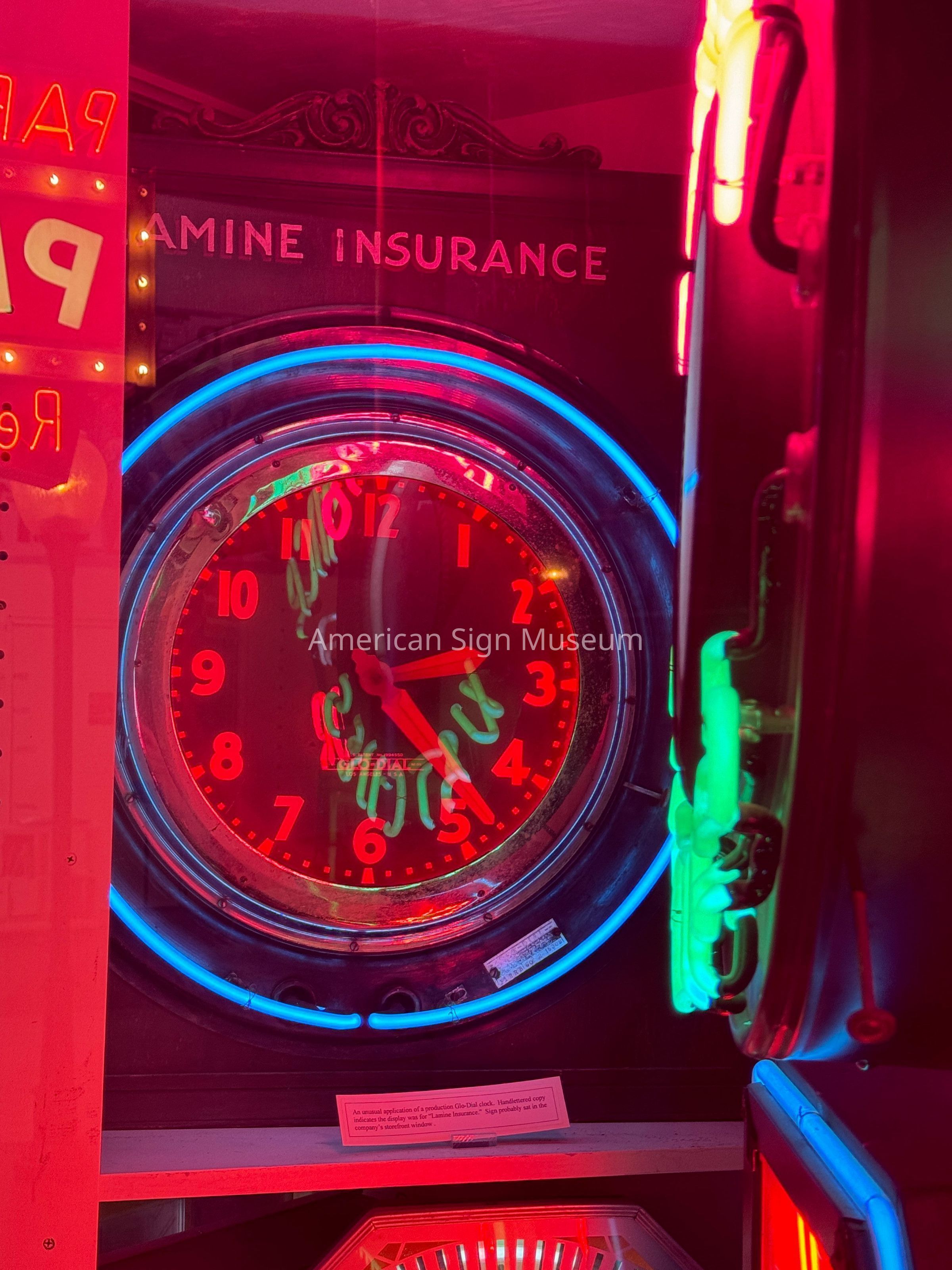 Lamine Insurance Glo Dial Clock Sign picture number 1