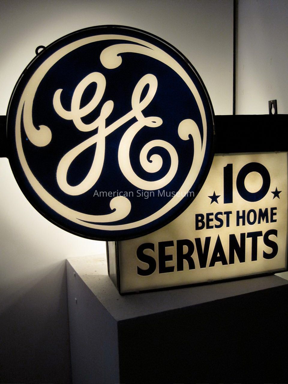 General Electric GE Porcelain Enamel and Glass Sign picture number 1