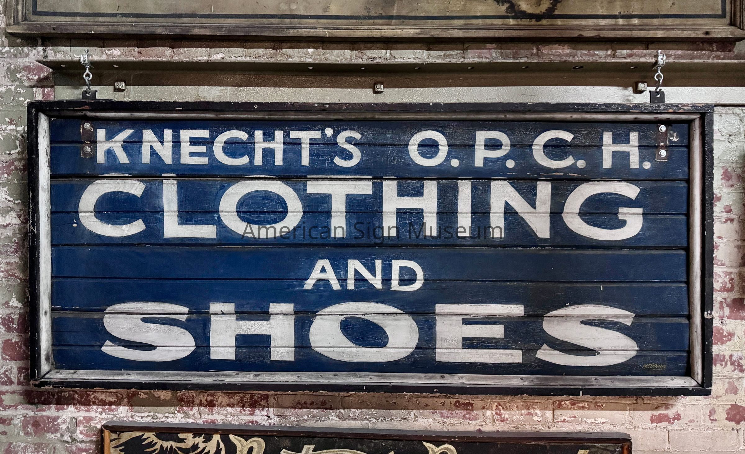 Knecht's Clothing and Shoes Painted Sign picture number 1