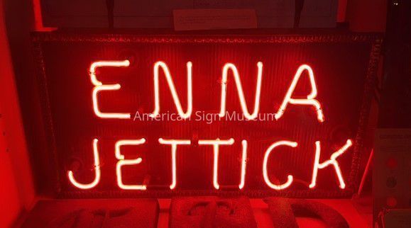 Enna Jettick Shoes Double-Faced Projecting Metal & Neon Sign picture number 1