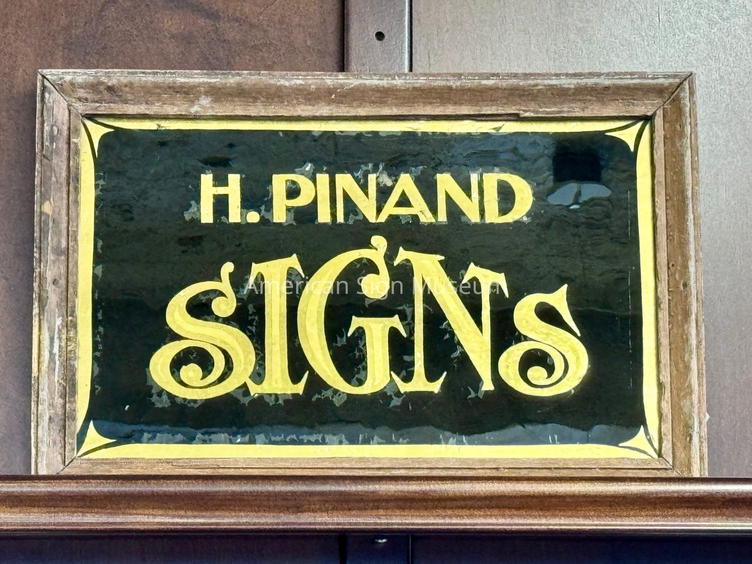 H. Pinand Signs Goldleaf & Glass Sign picture number 1
