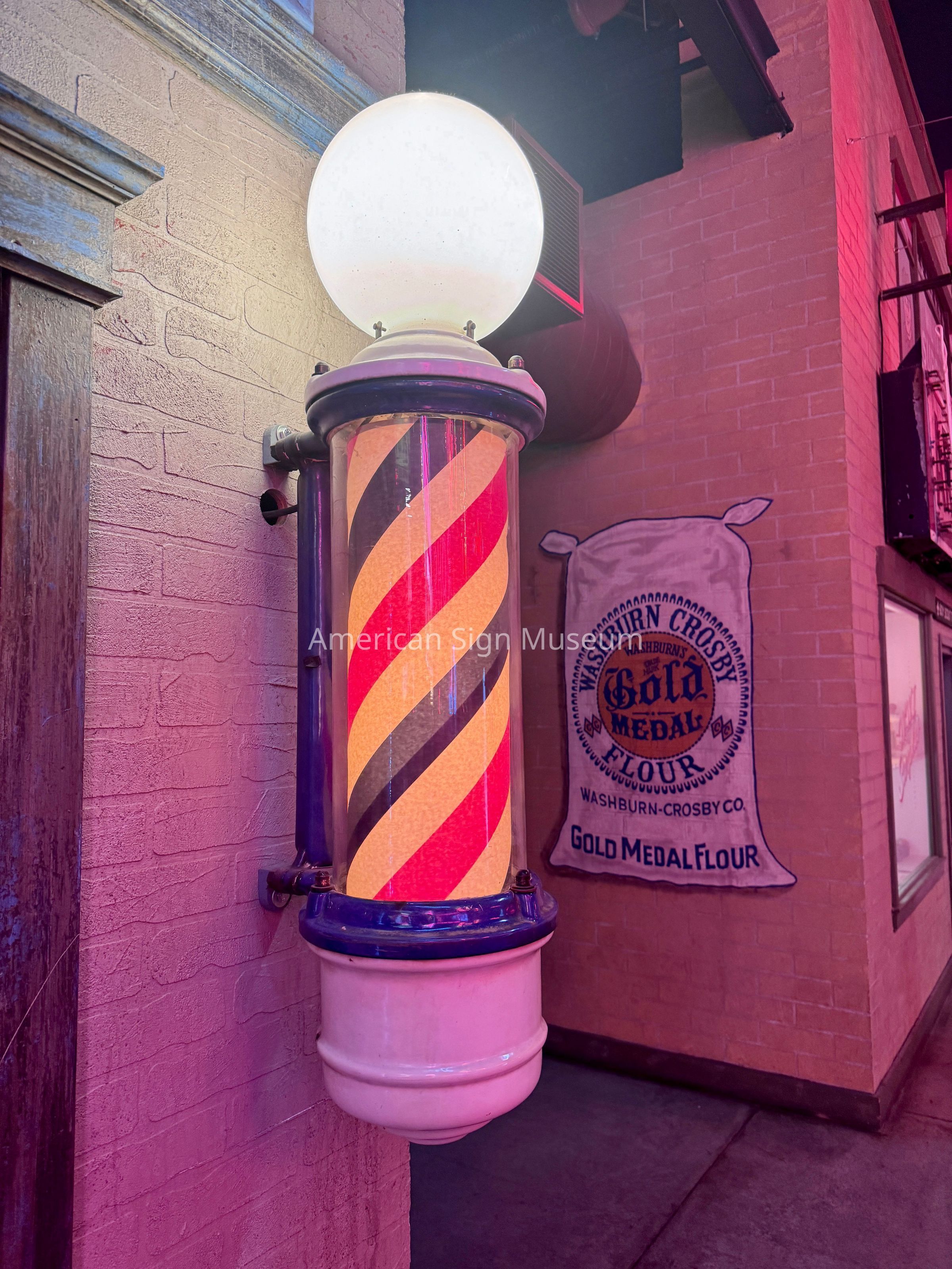 Glass Rotating Barber Pole picture number 1