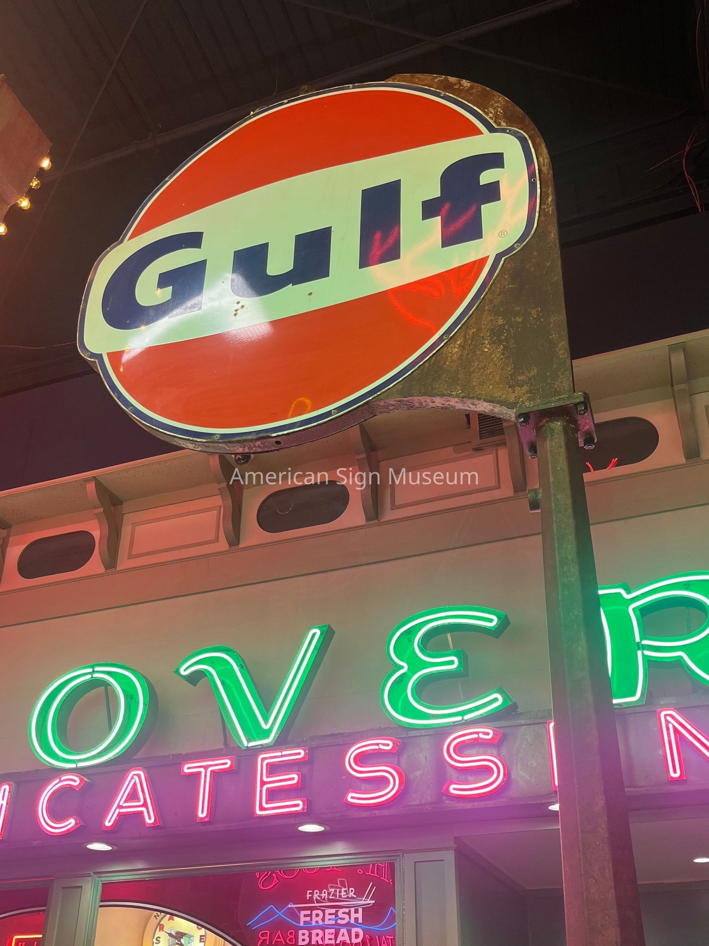 Gulf Double-Faced Porcelain Enamel Sign picture number 1