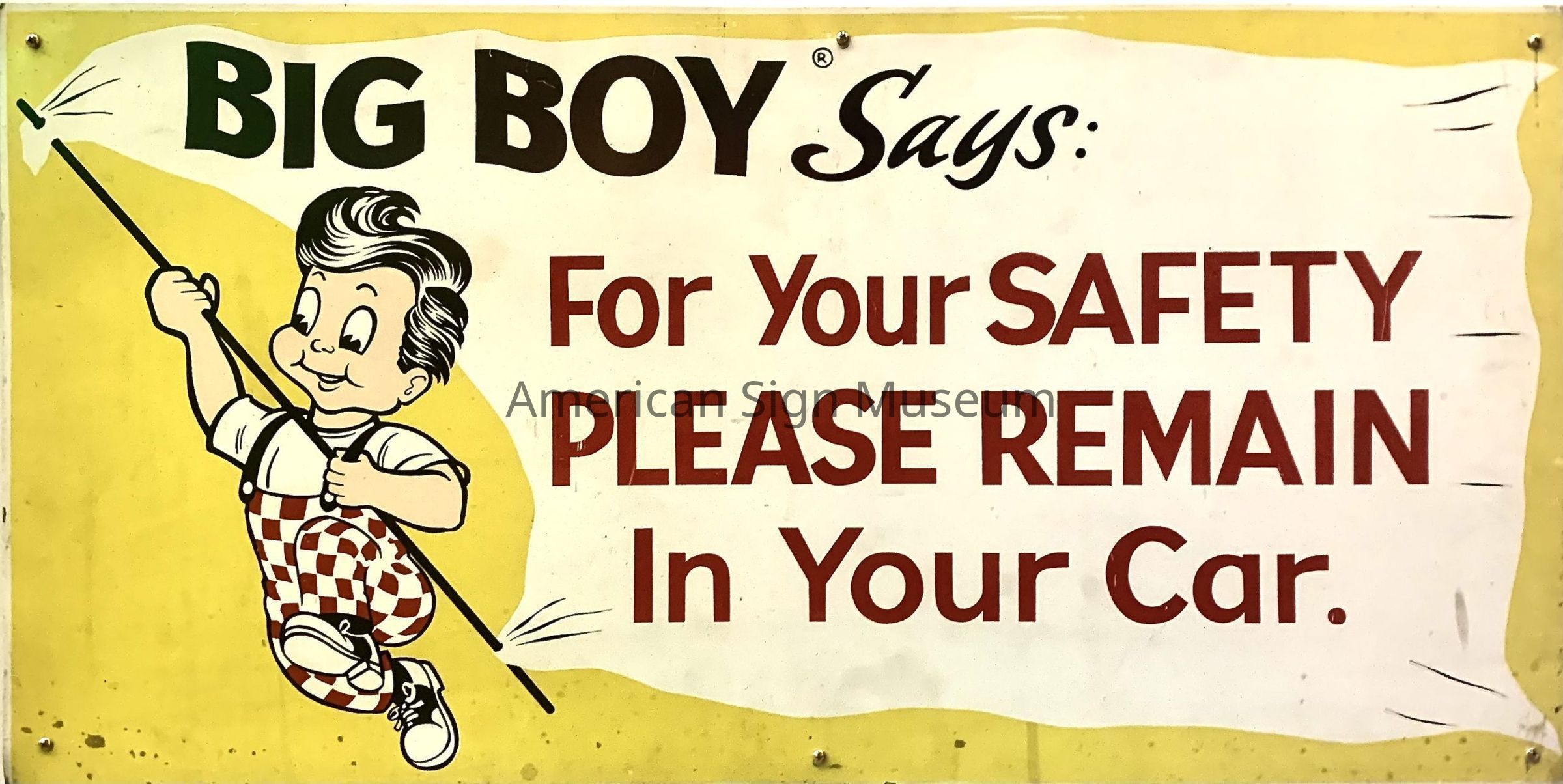 Big Boy Says Screen-Printed Tin Sign picture number 1