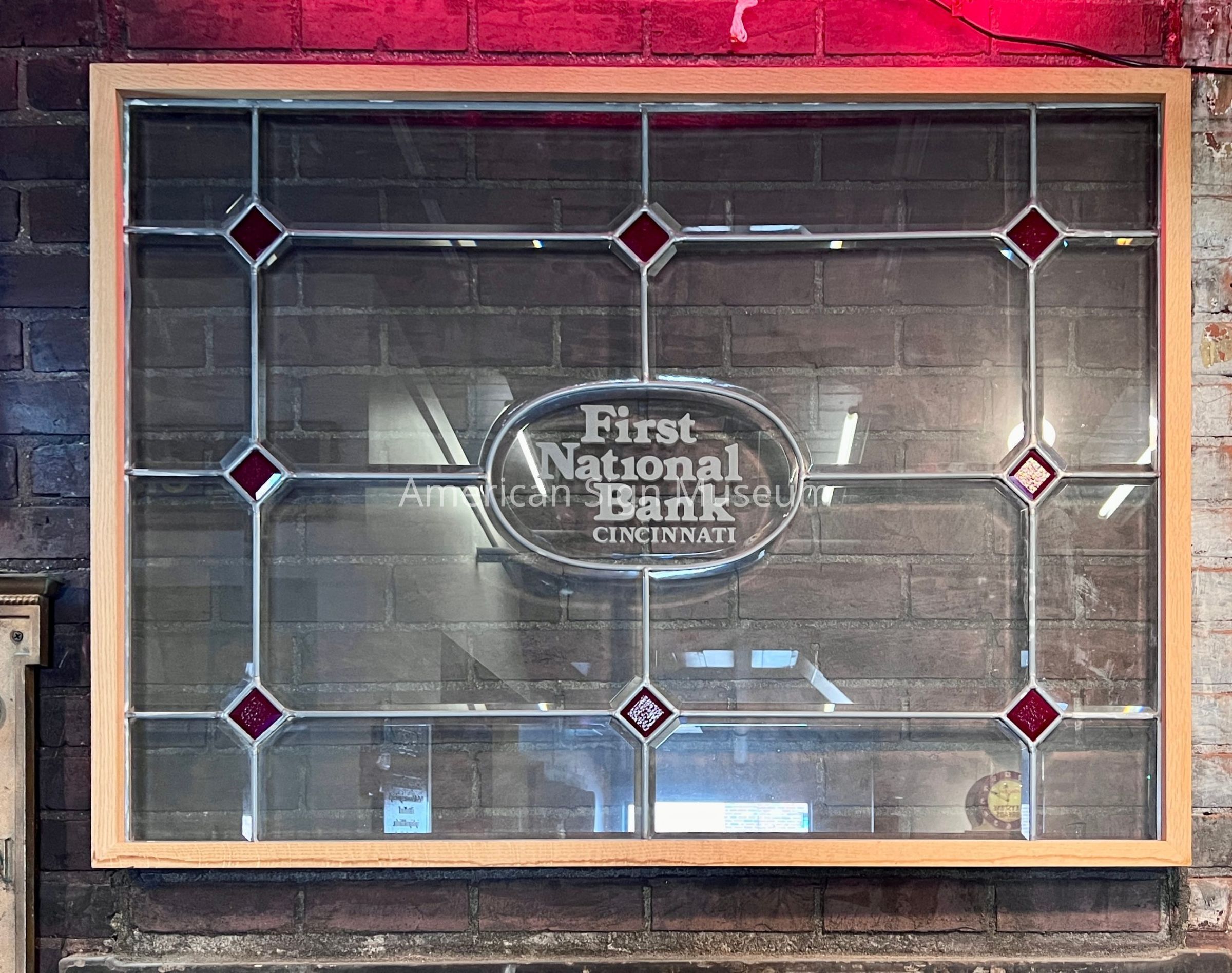 First National Bank Glass Sign picture number 1