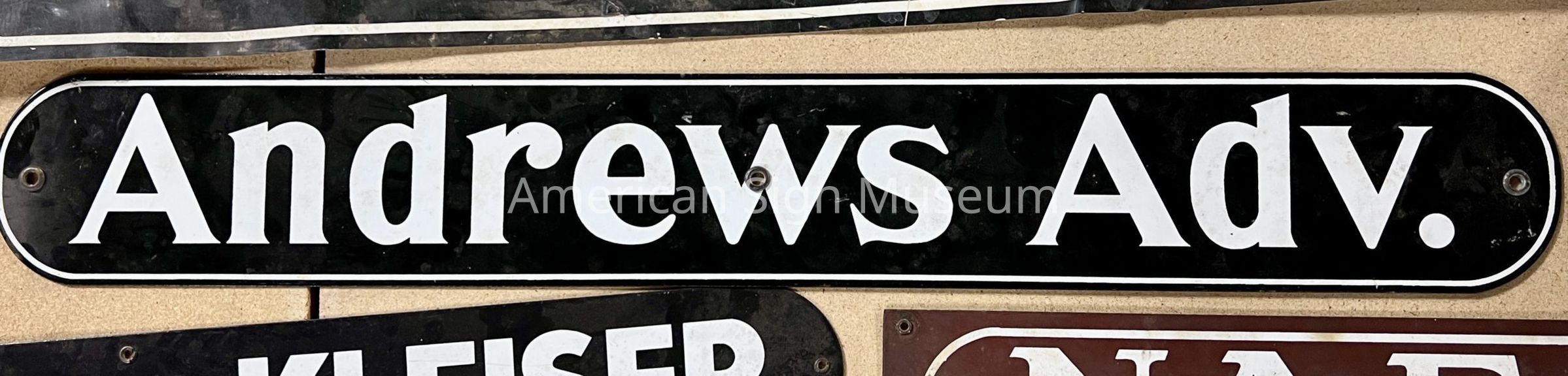 Andrews Advertising Porcelain Enamel Sign Tag picture number 1