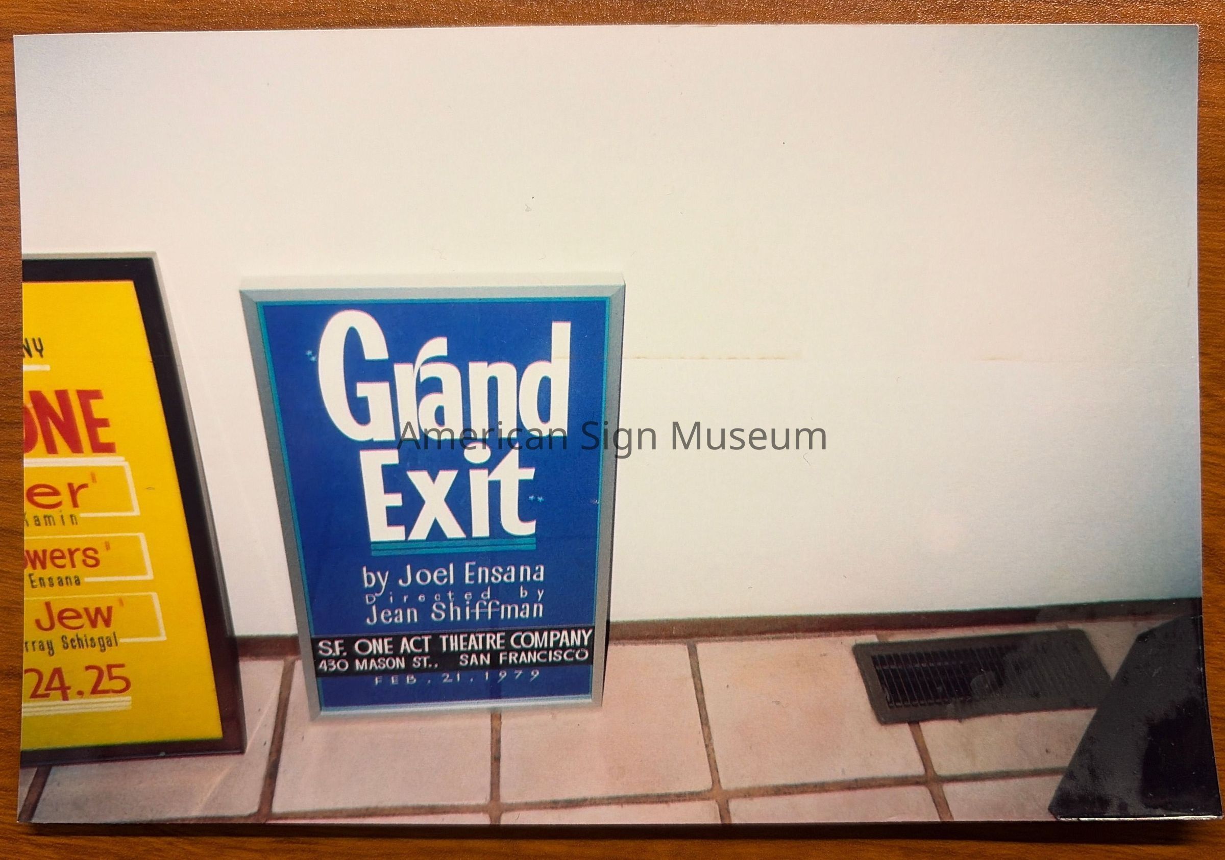 Grand Exit Show Card Photograph picture number 1