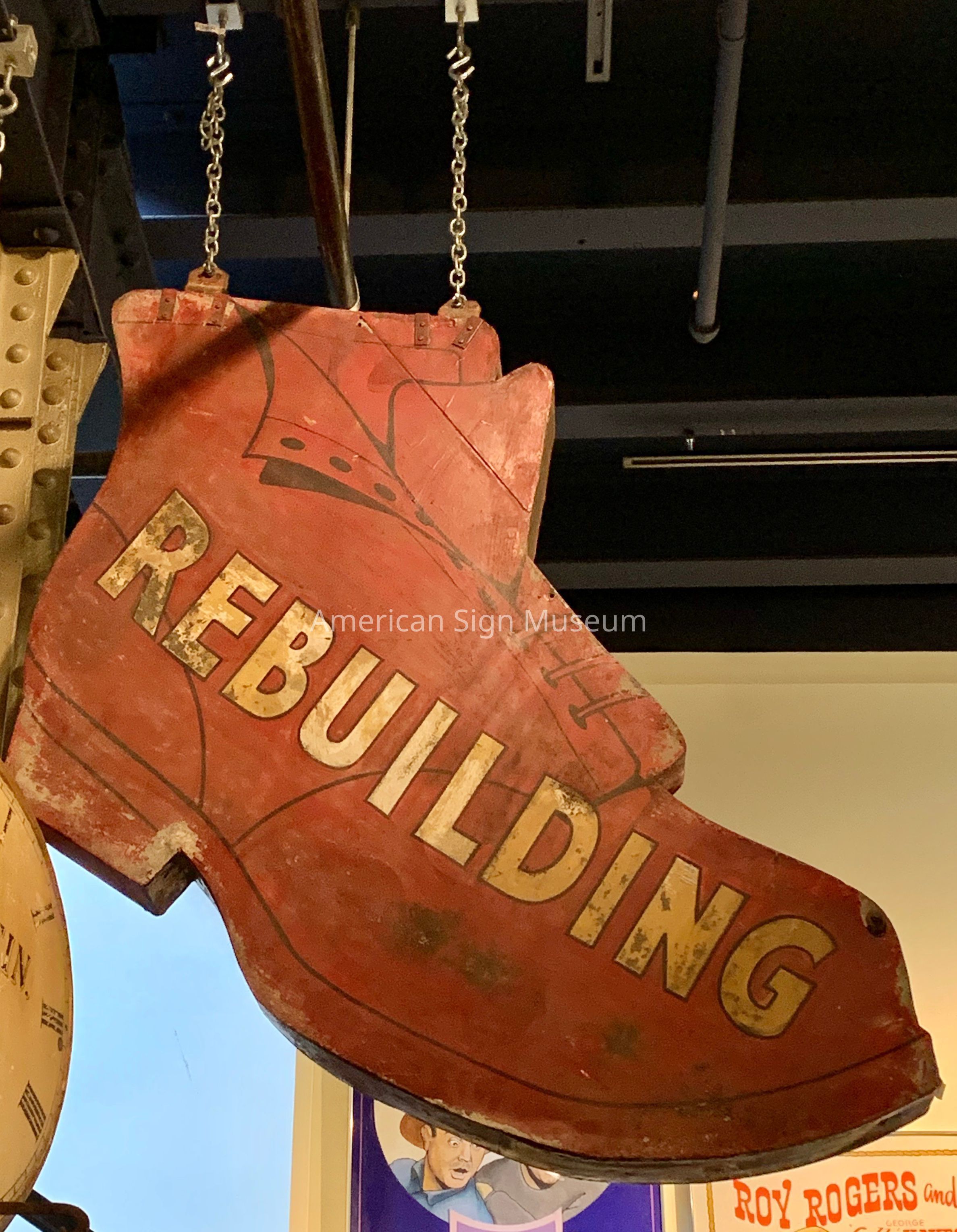 Rebuilding Shoe-Shaped Metal Trade Sign picture number 1