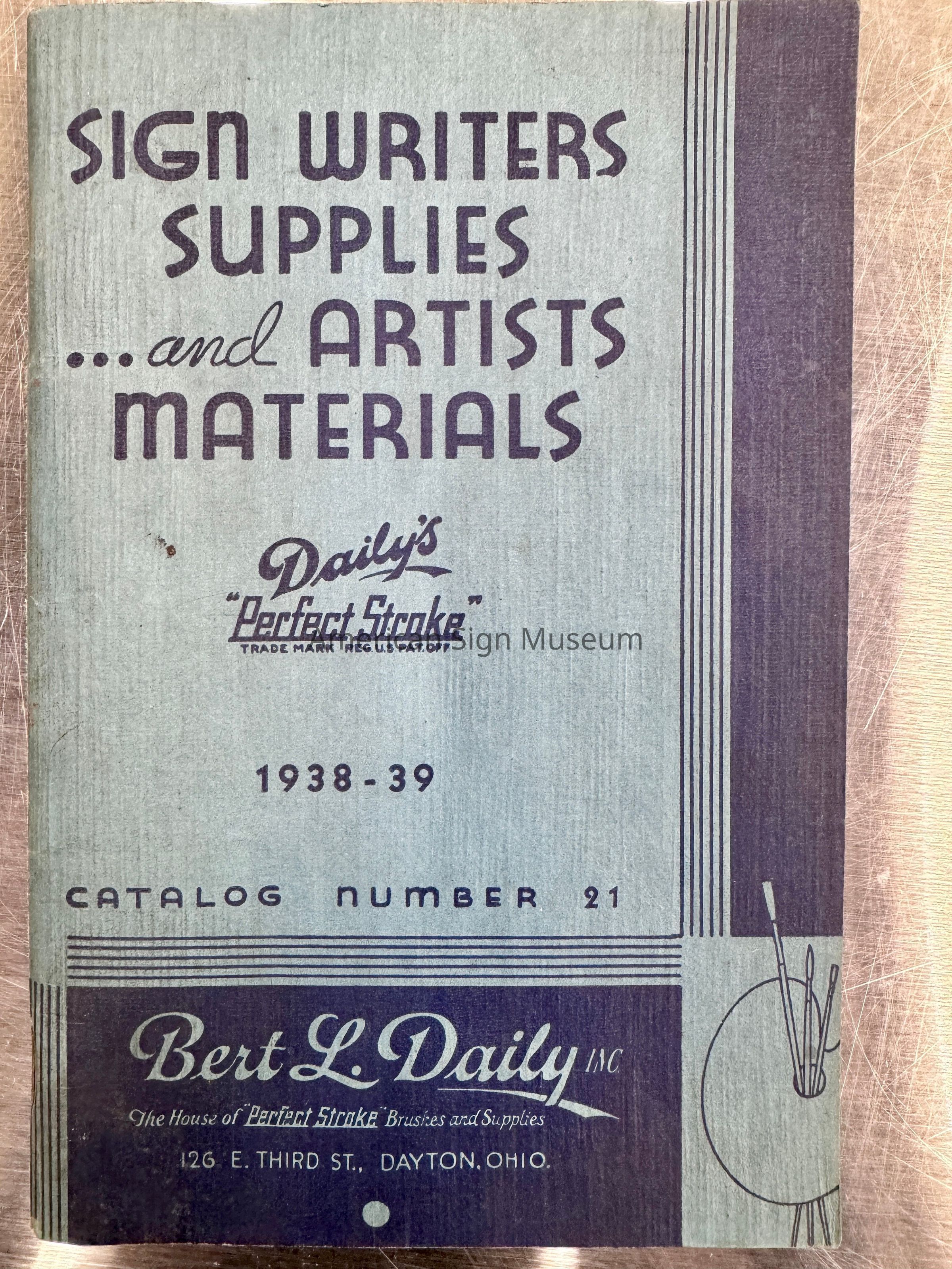 Bert L. Daily Sign Writers Supplies Pricing Sheets picture number 1
