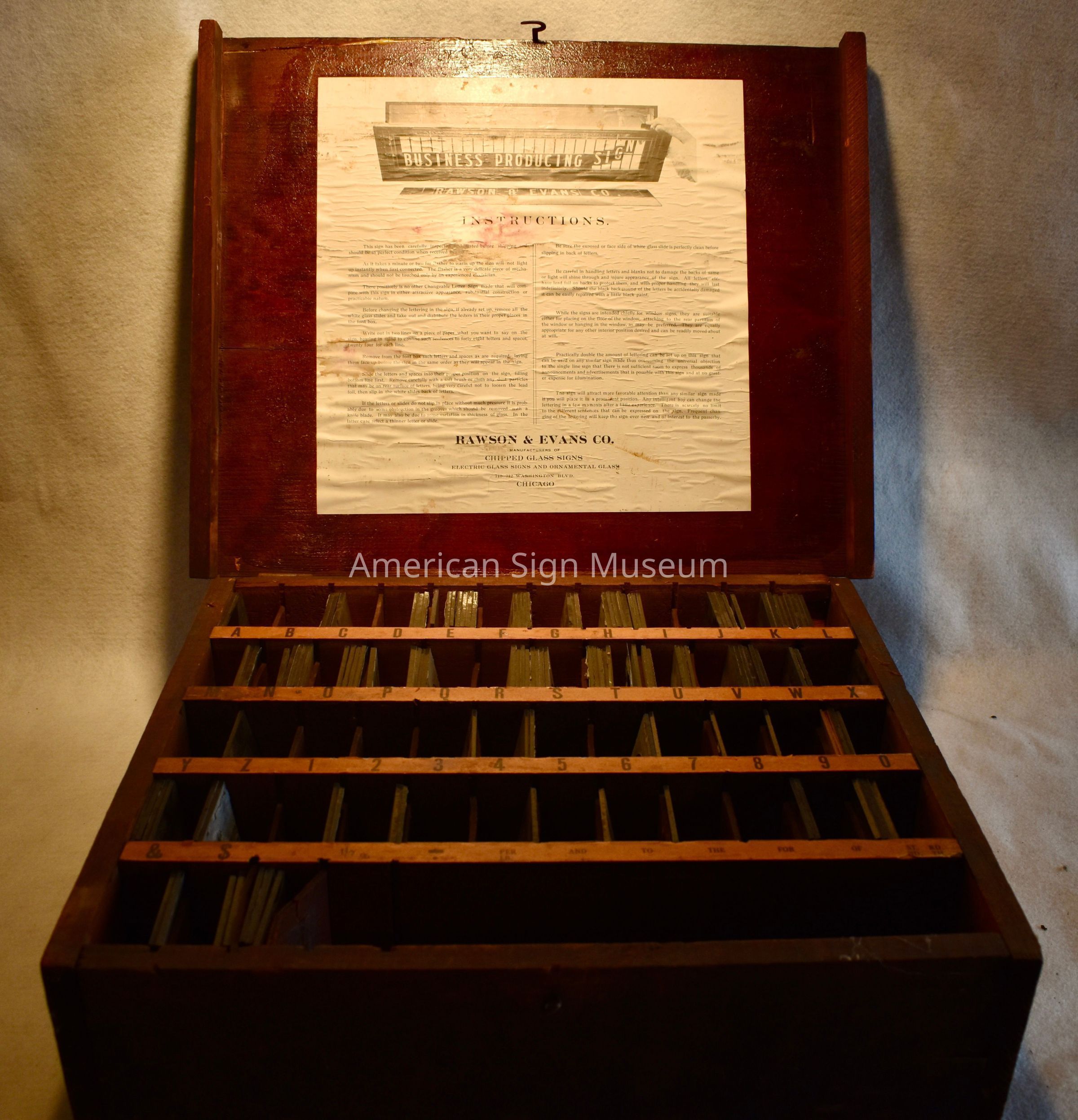 Rawson & Evans Changeable Glass Letter Set picture number 1