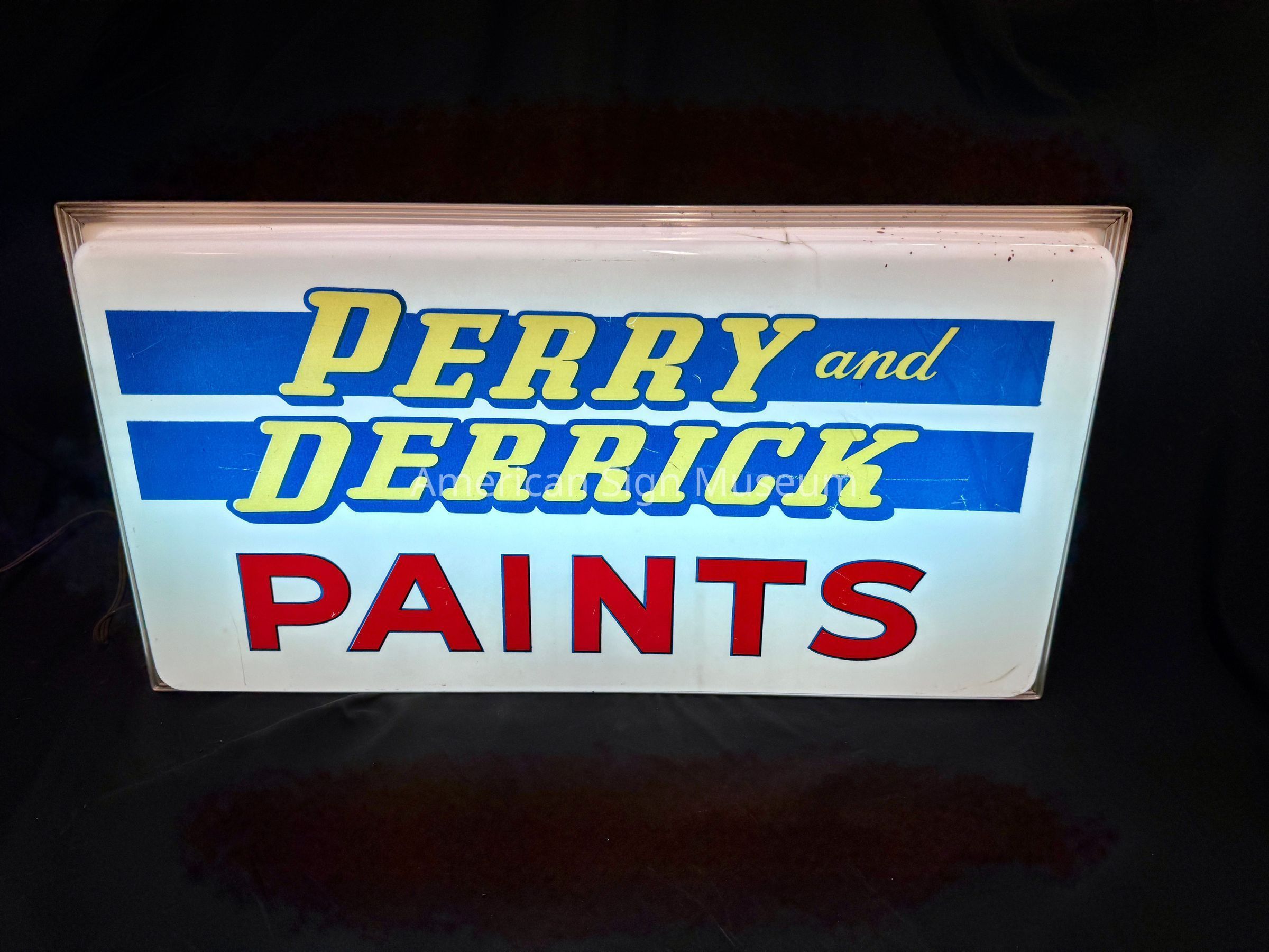 Perry & Derrick Paints Illuminated Plastic Sign picture number 1