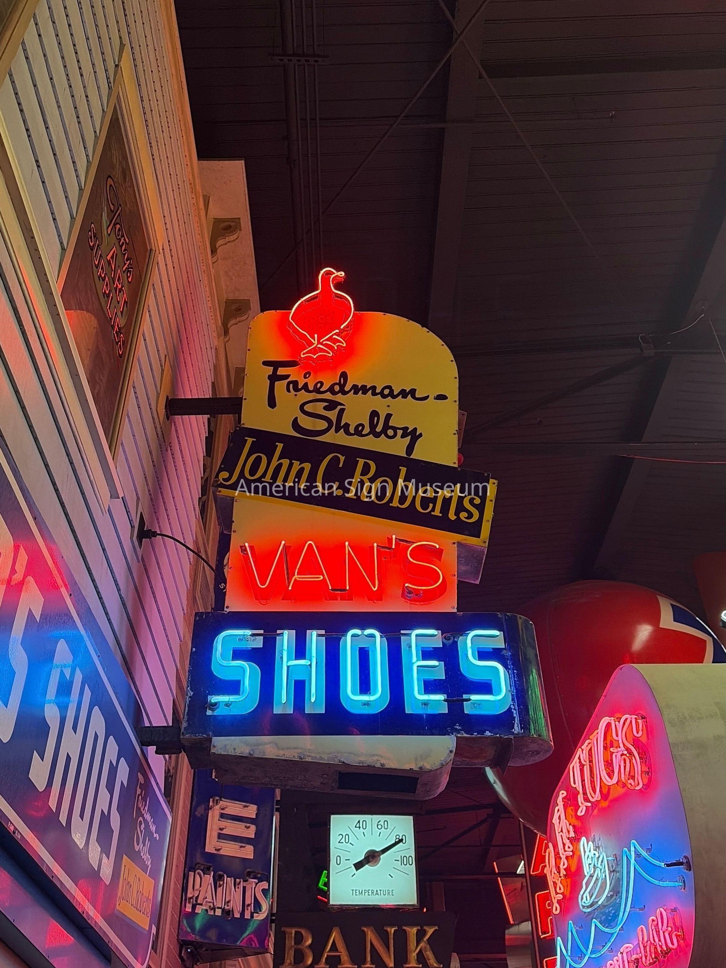 Red Goose Van's Shoes Porcelain Enamel Neon Sign picture number 1
