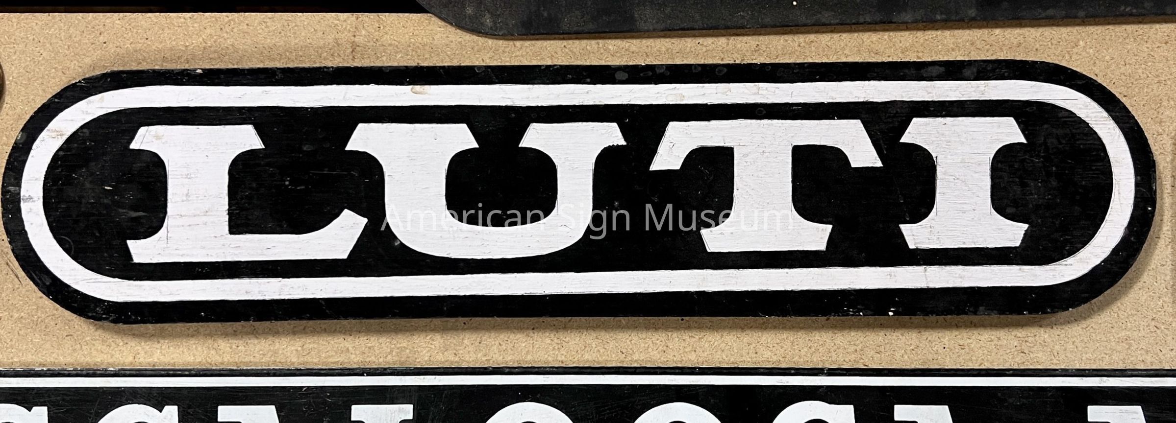 Luti Advertising Painted Wood Sign Tag picture number 1