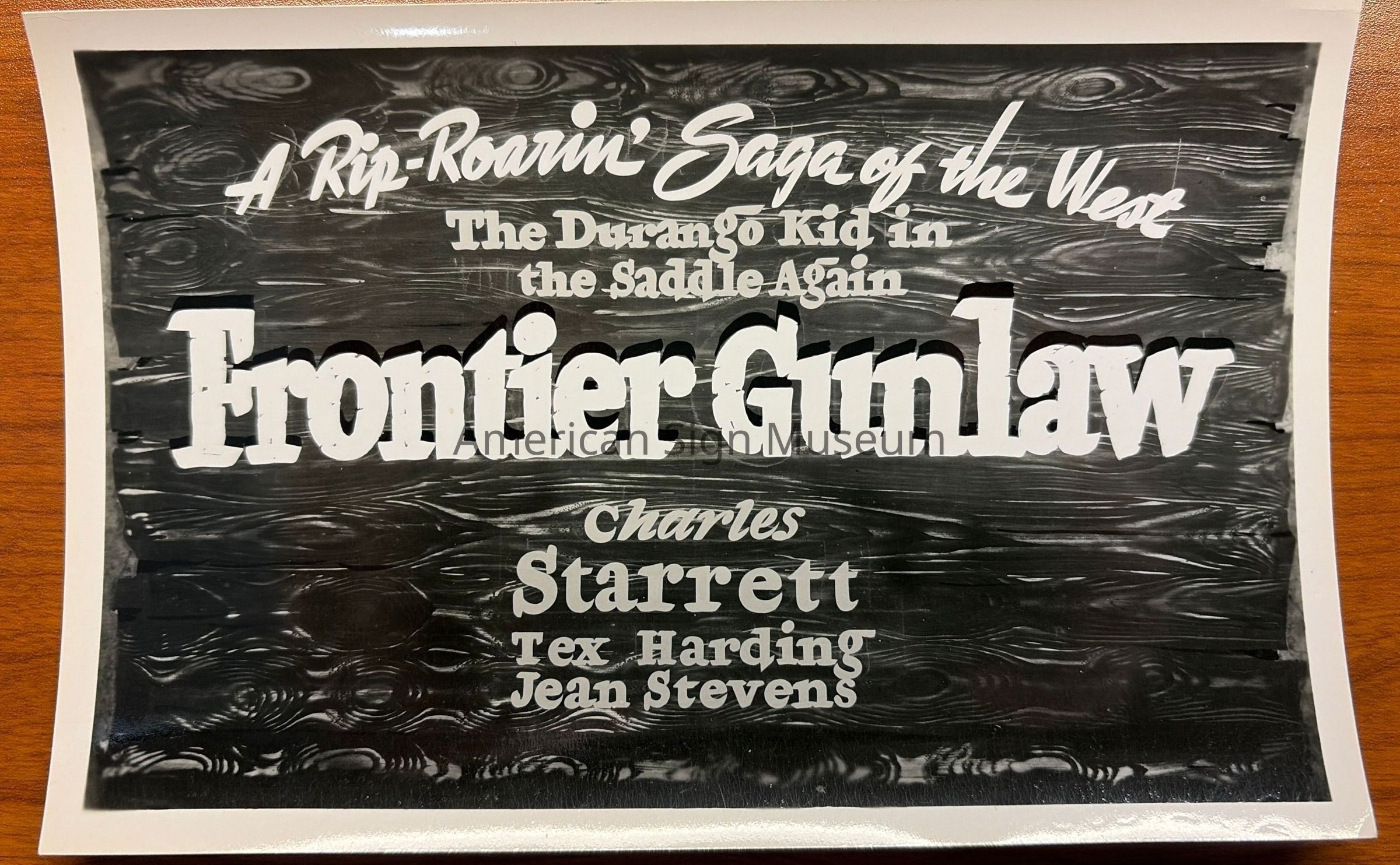 Frontier Gunlaw Show Card Photograph picture number 1
