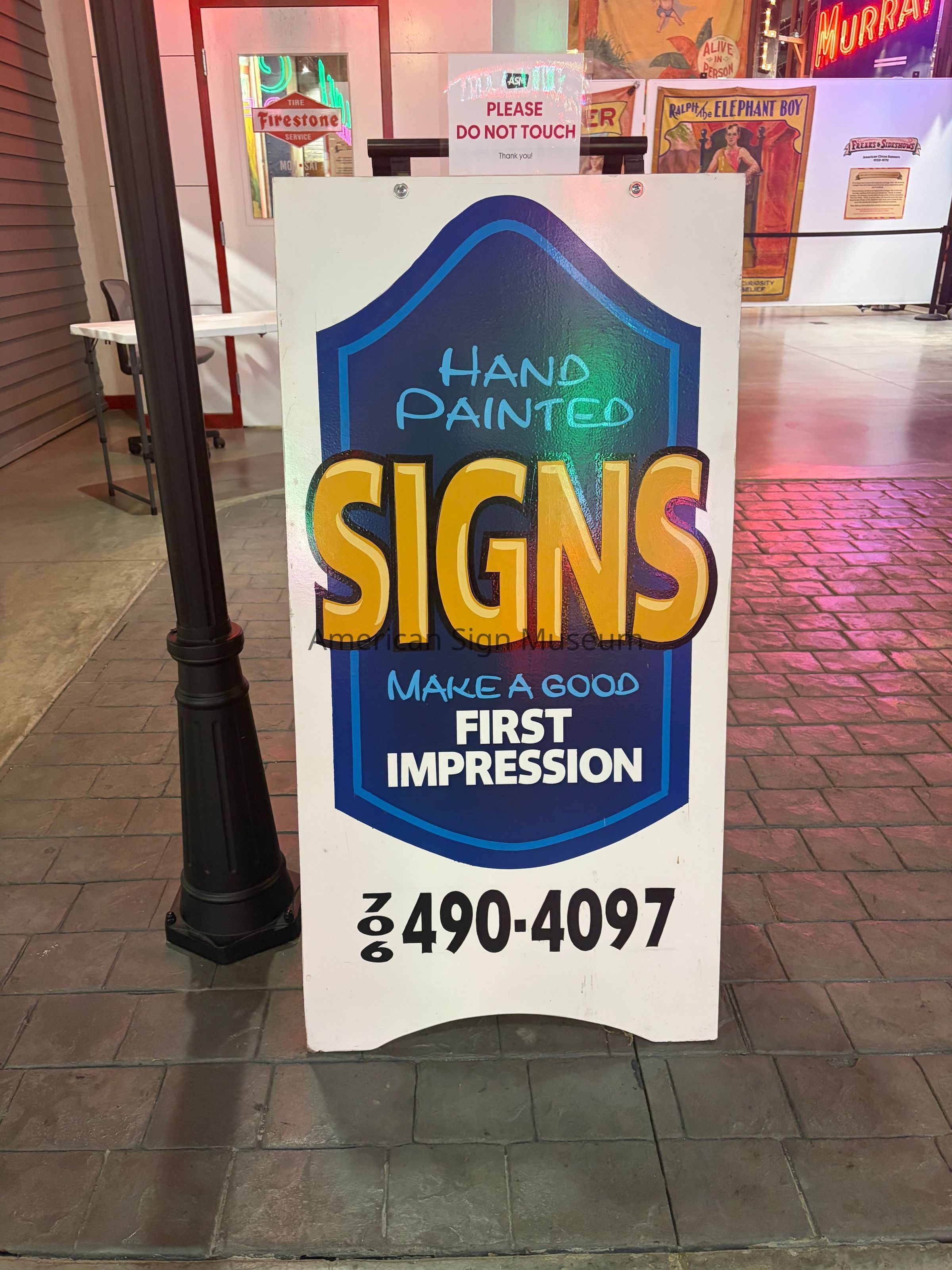 Image of the Sign Shop's A-Frame Sidewalk Advertisement.