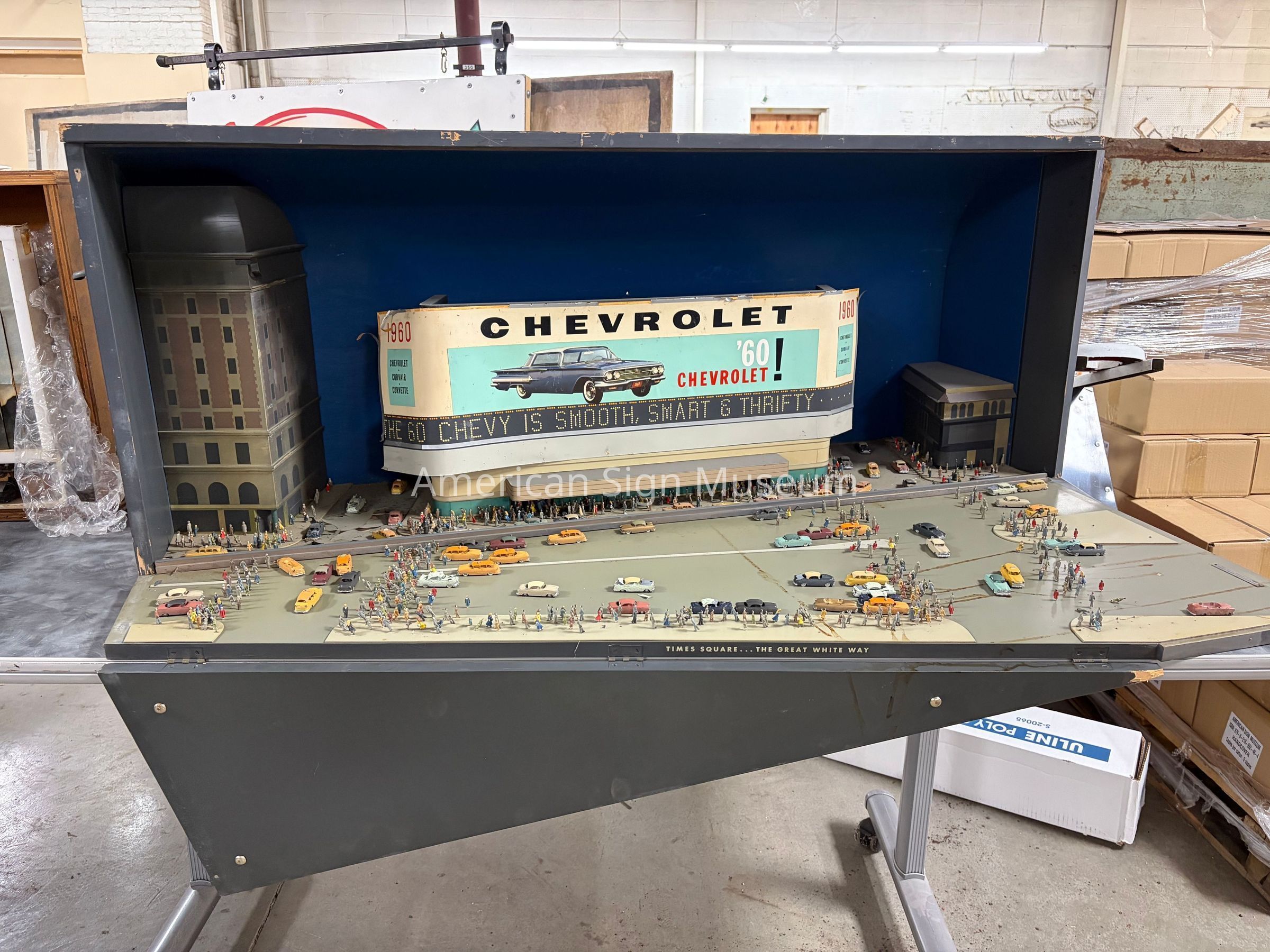 1960s Times Square Bond Clothing Chevrolet Moving Architectural Model picture number 1