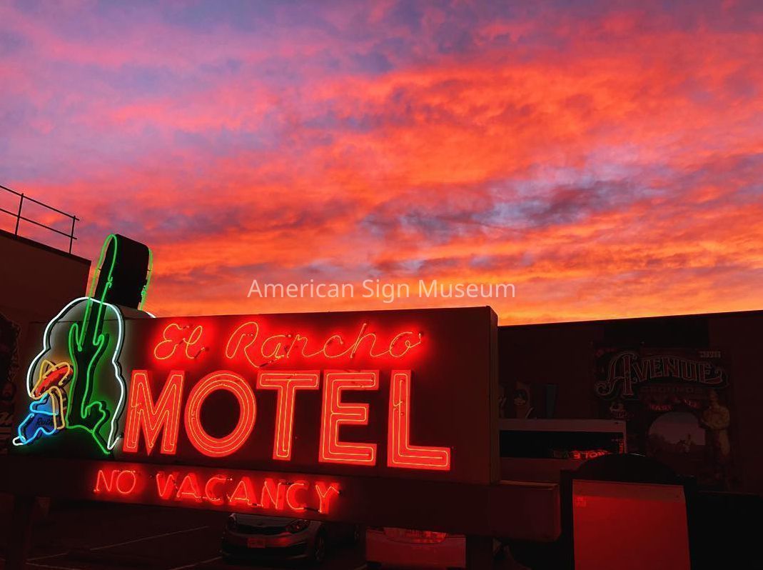 El Rancho Motel Metal & Neon Sign picture number 1